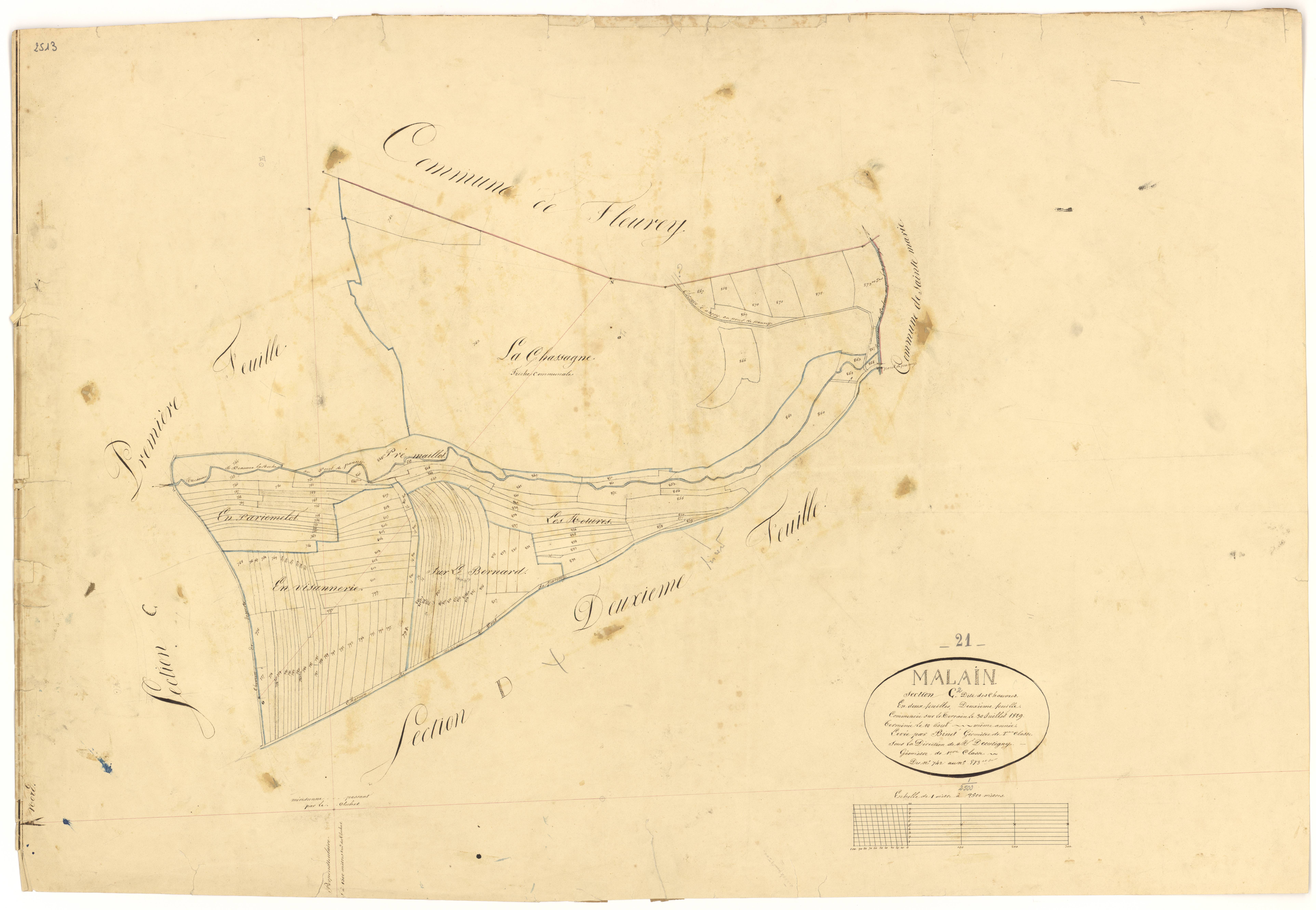 Mâlain - Section C2 - 3 P PLAN 370/8