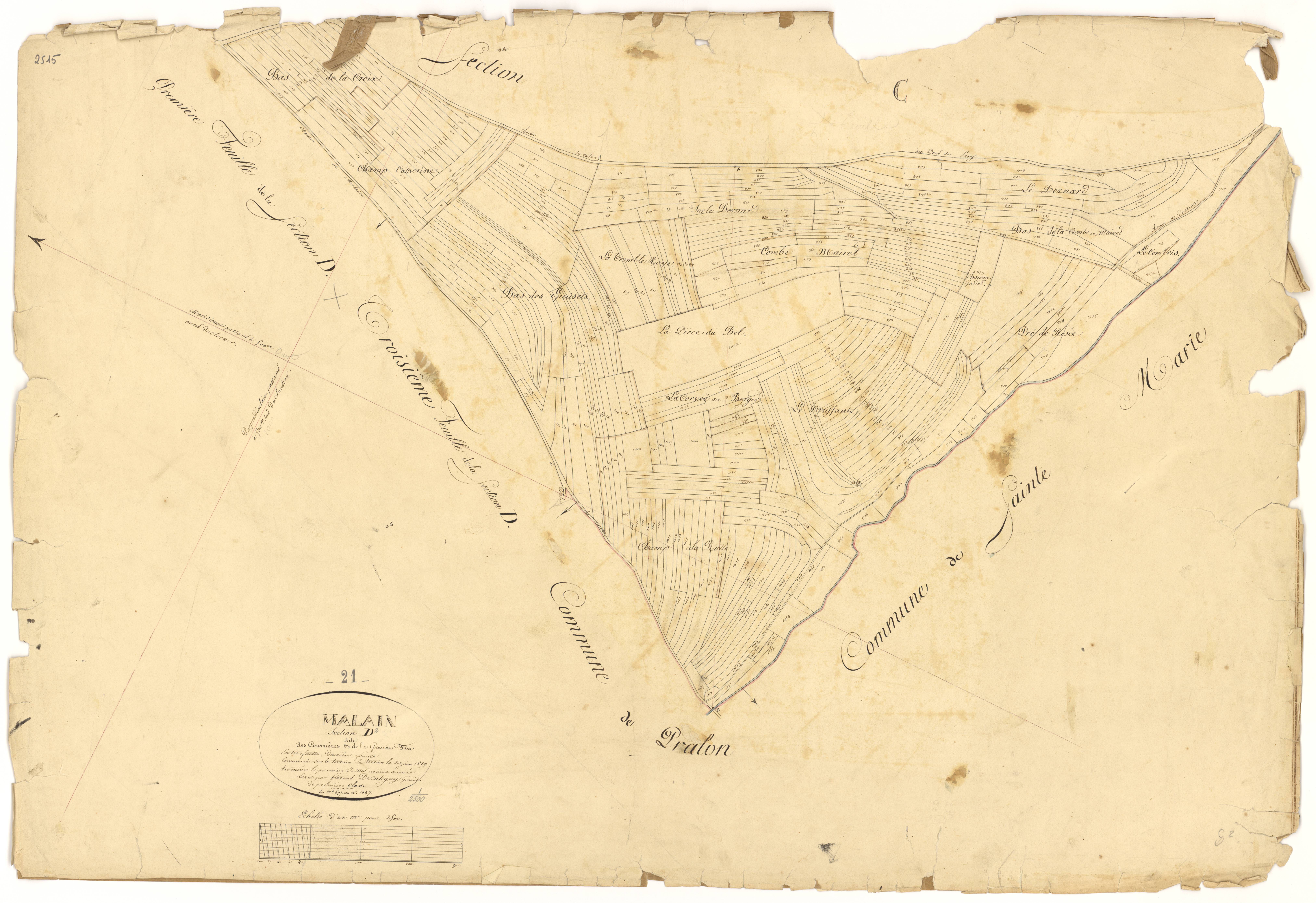 Mâlain - Section D2 - 3 P PLAN 370/10