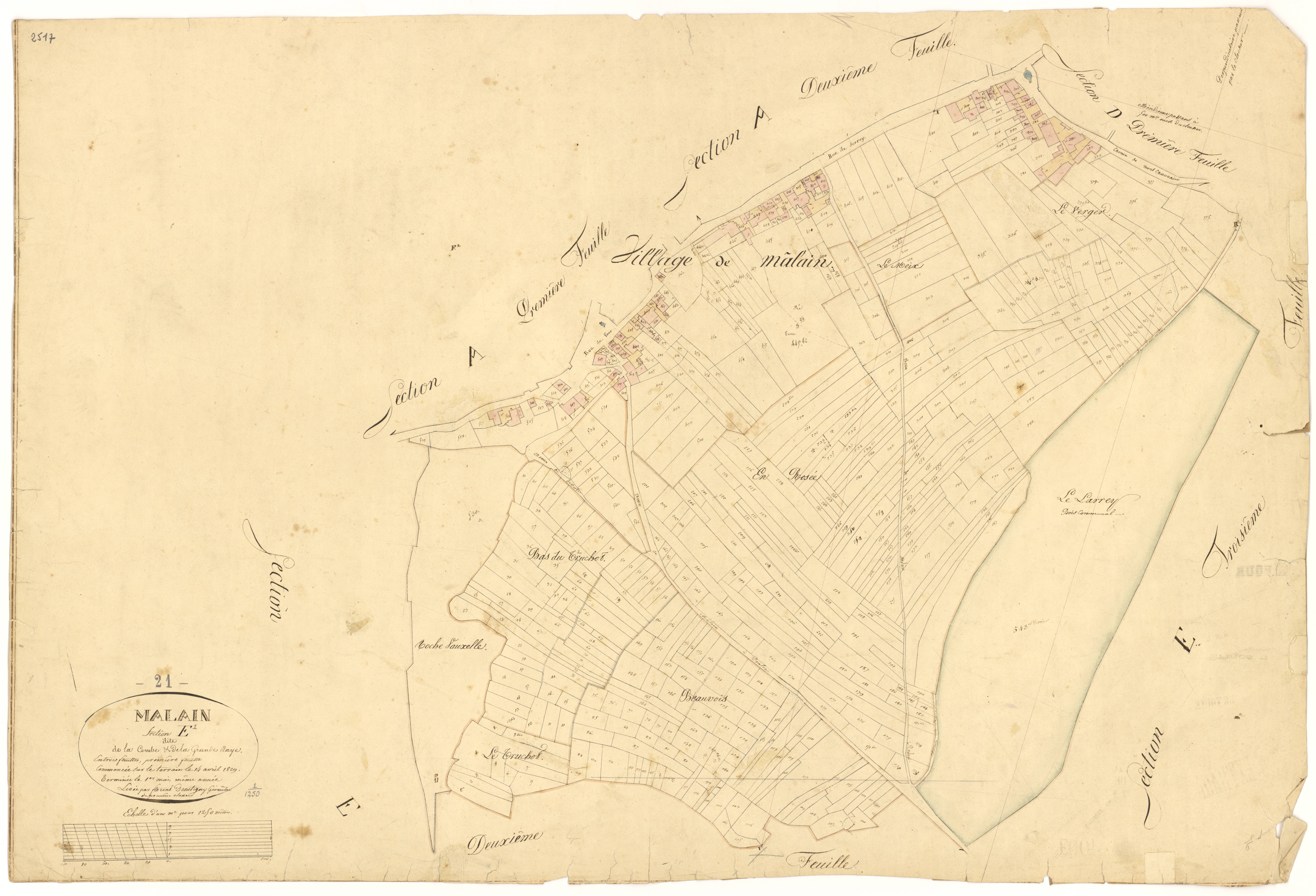 Mâlain - Section E1 - 3 P PLAN 370/12