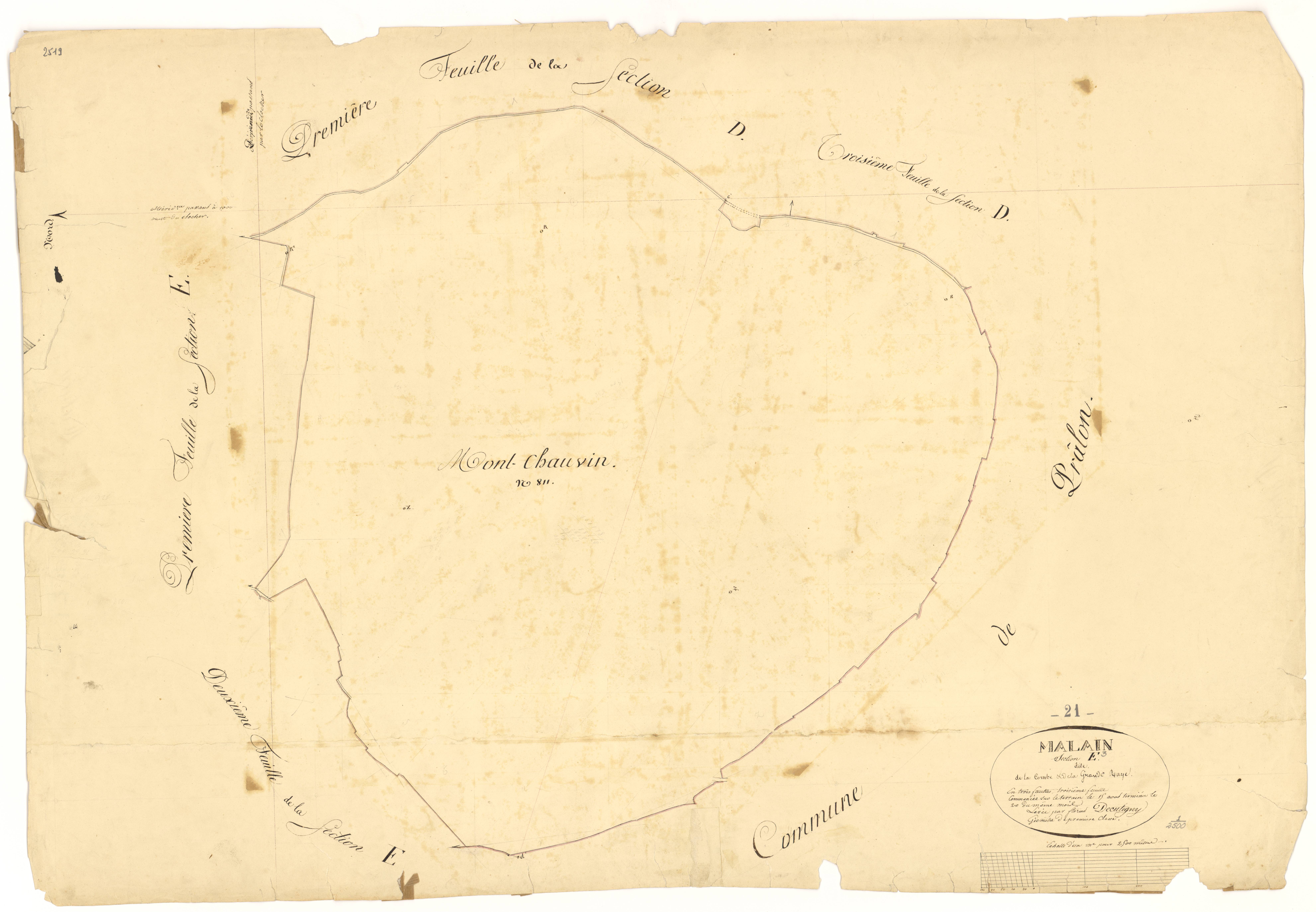 Mâlain - Section E3 - 3 P PLAN 370/14
