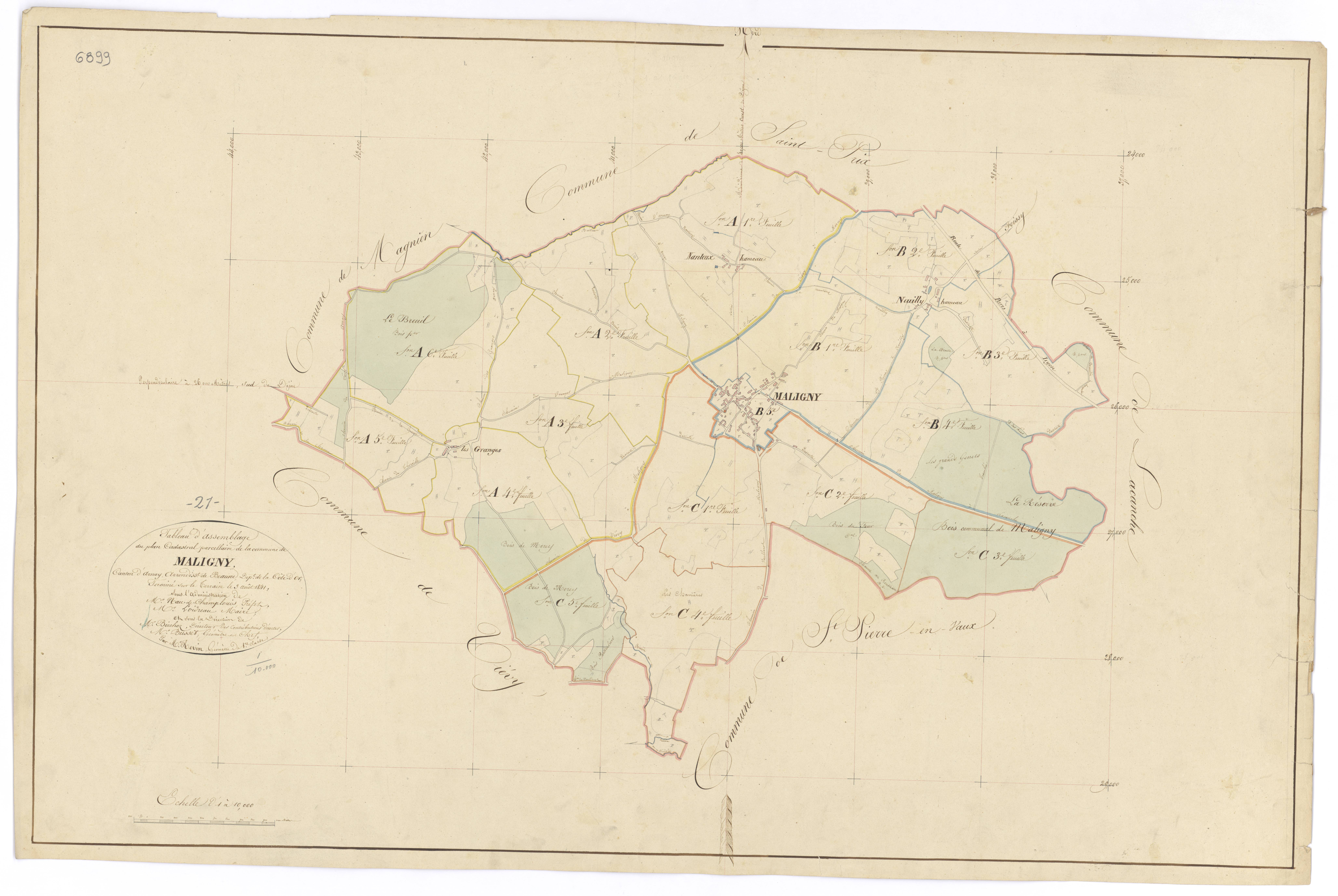 Maligny - Tableau d'assemblage - 3 P PLAN 371/1