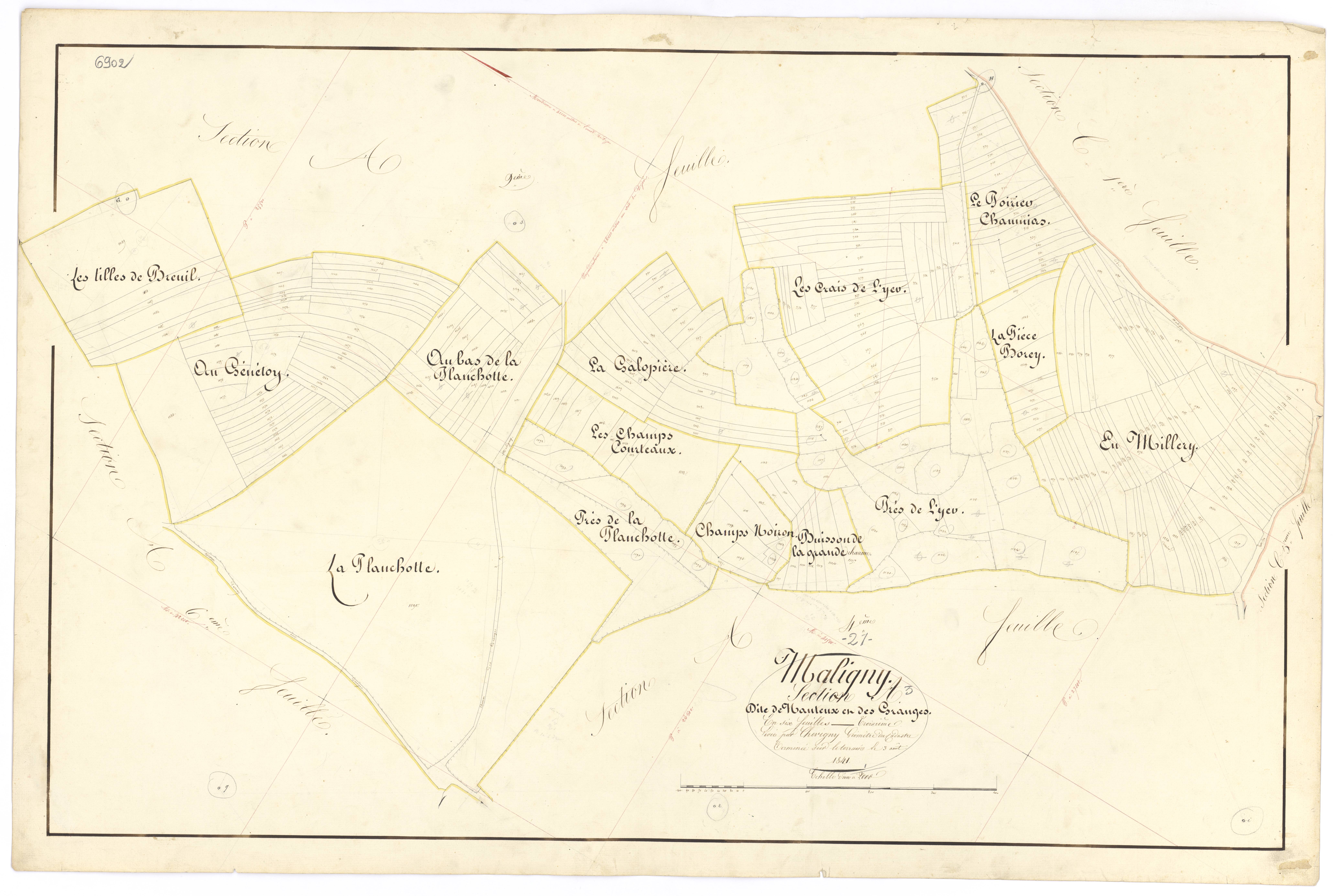 Maligny - Section A3 - 3 P PLAN 371/4