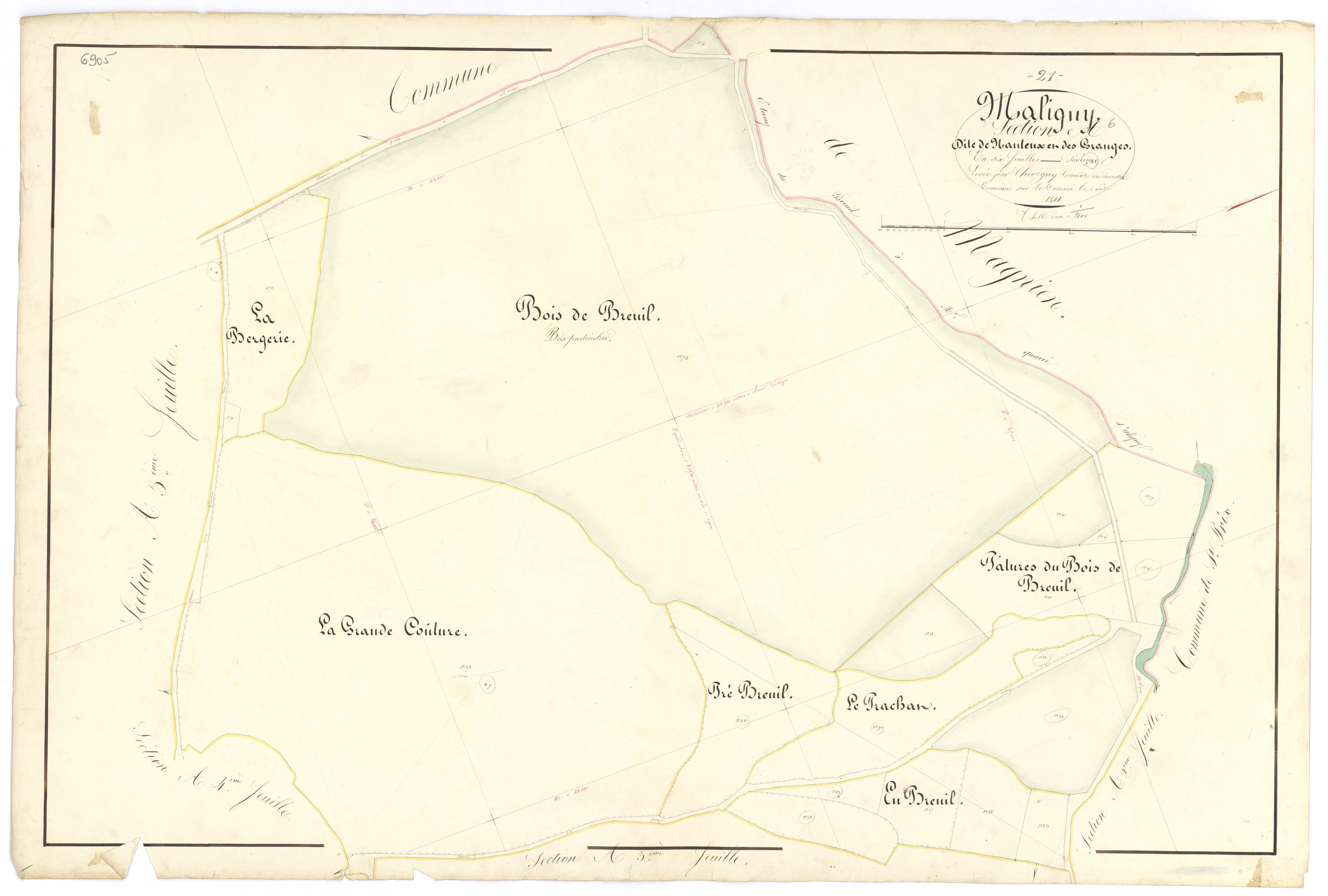 Maligny - Section A6 - 3 P PLAN 371/7
