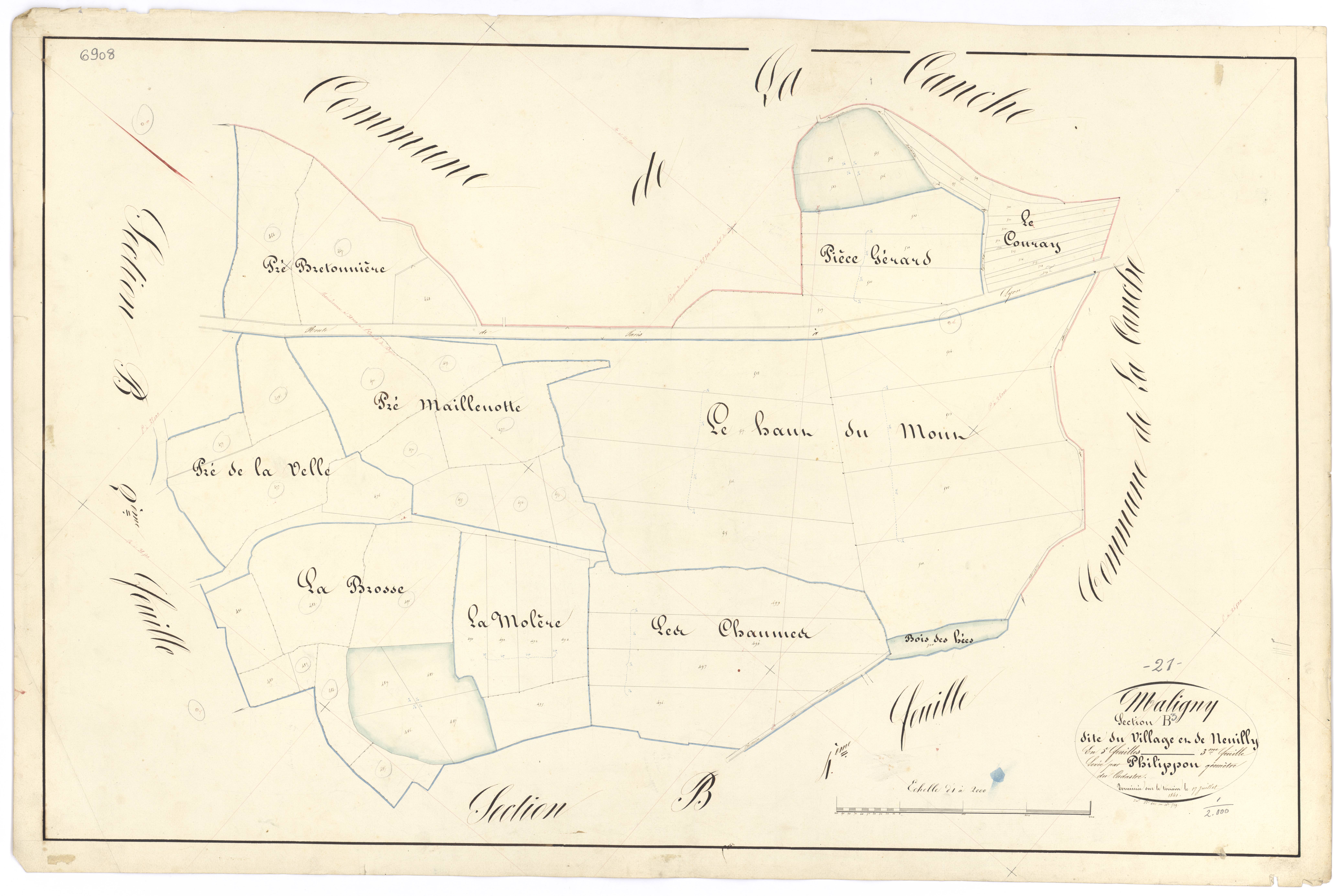 Maligny - Section B3 - 3 P PLAN 371/10