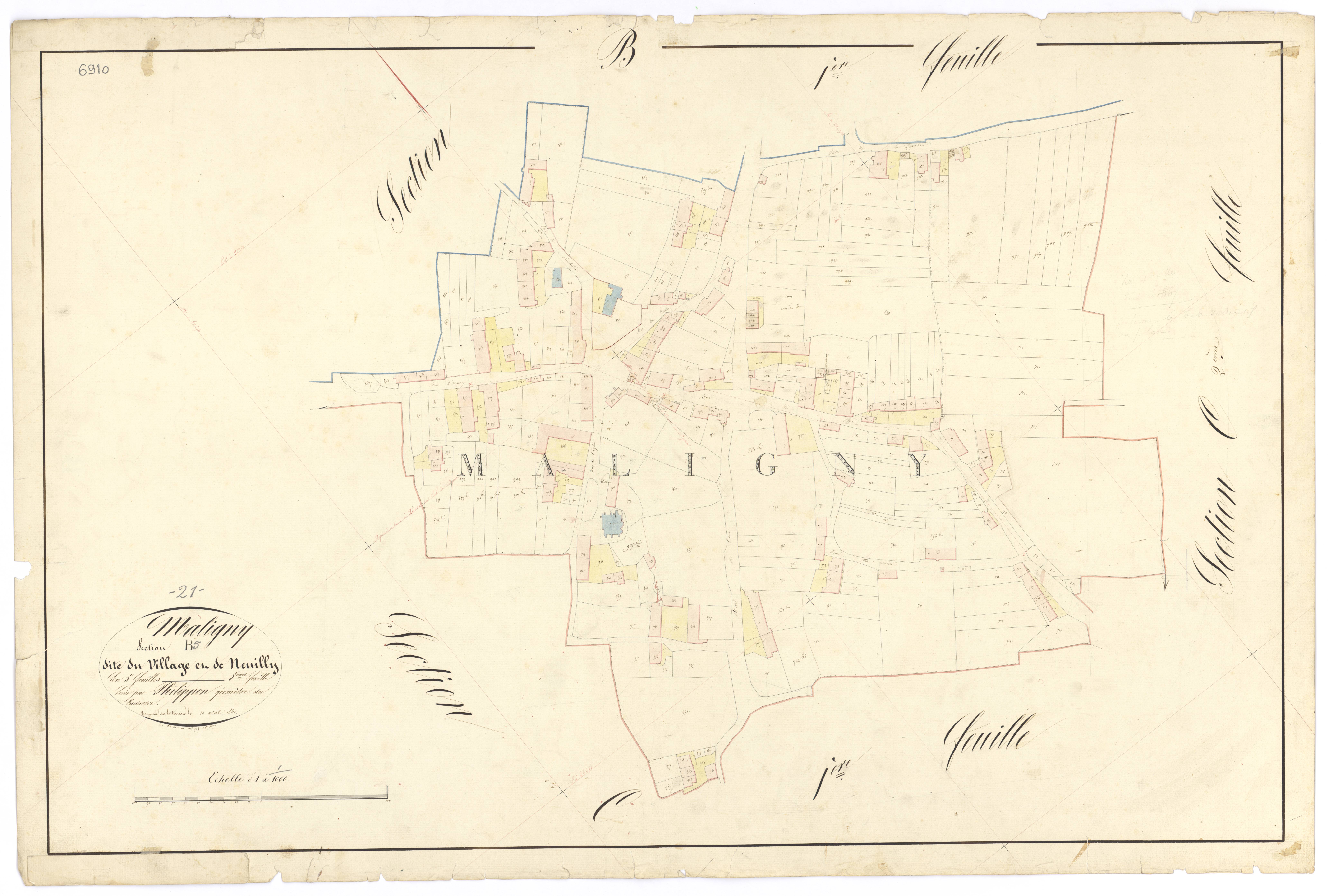 Maligny - Section B5 - 3 P PLAN 371/12