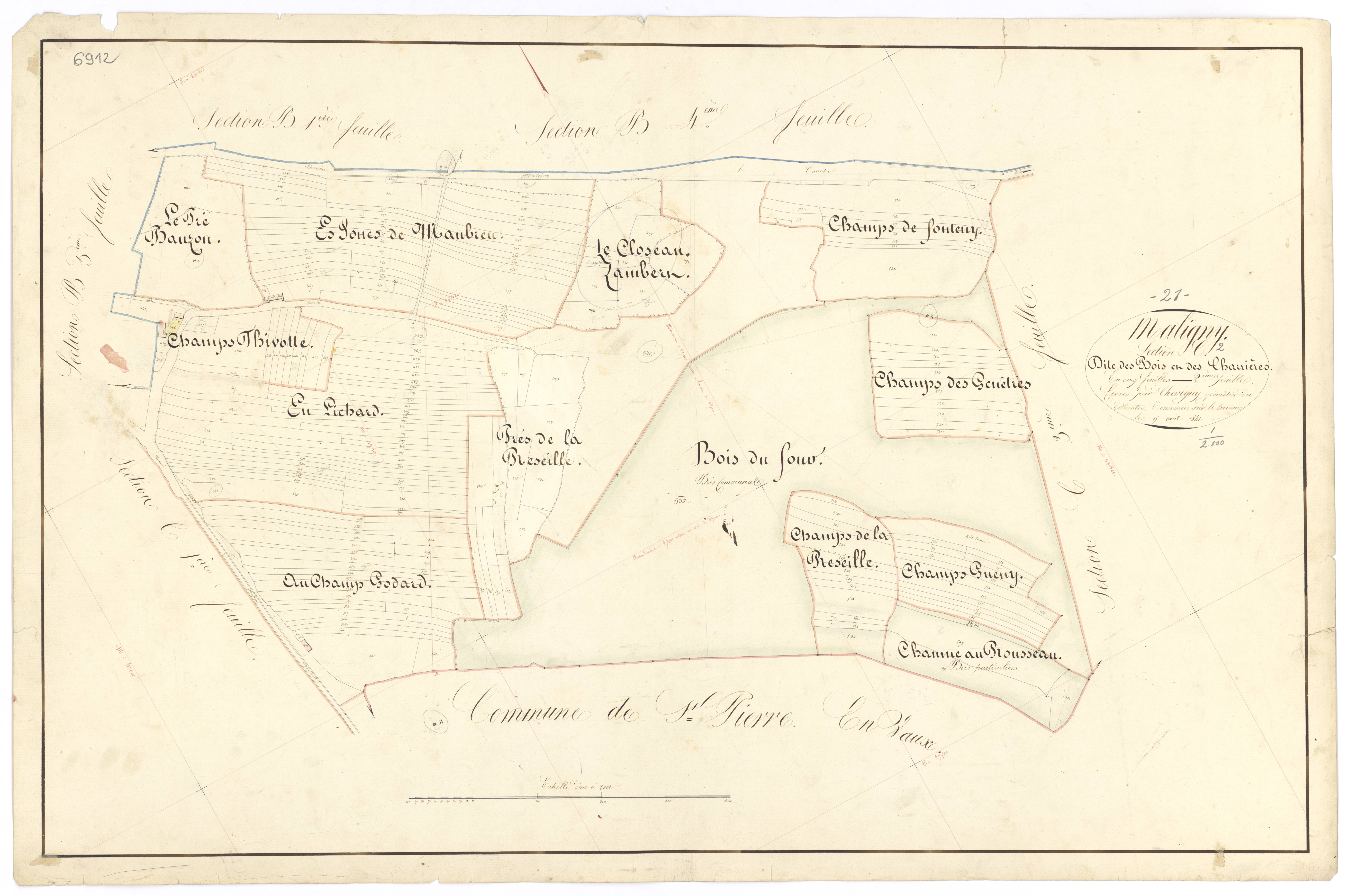Maligny - Section C2 - 3 P PLAN 371/14