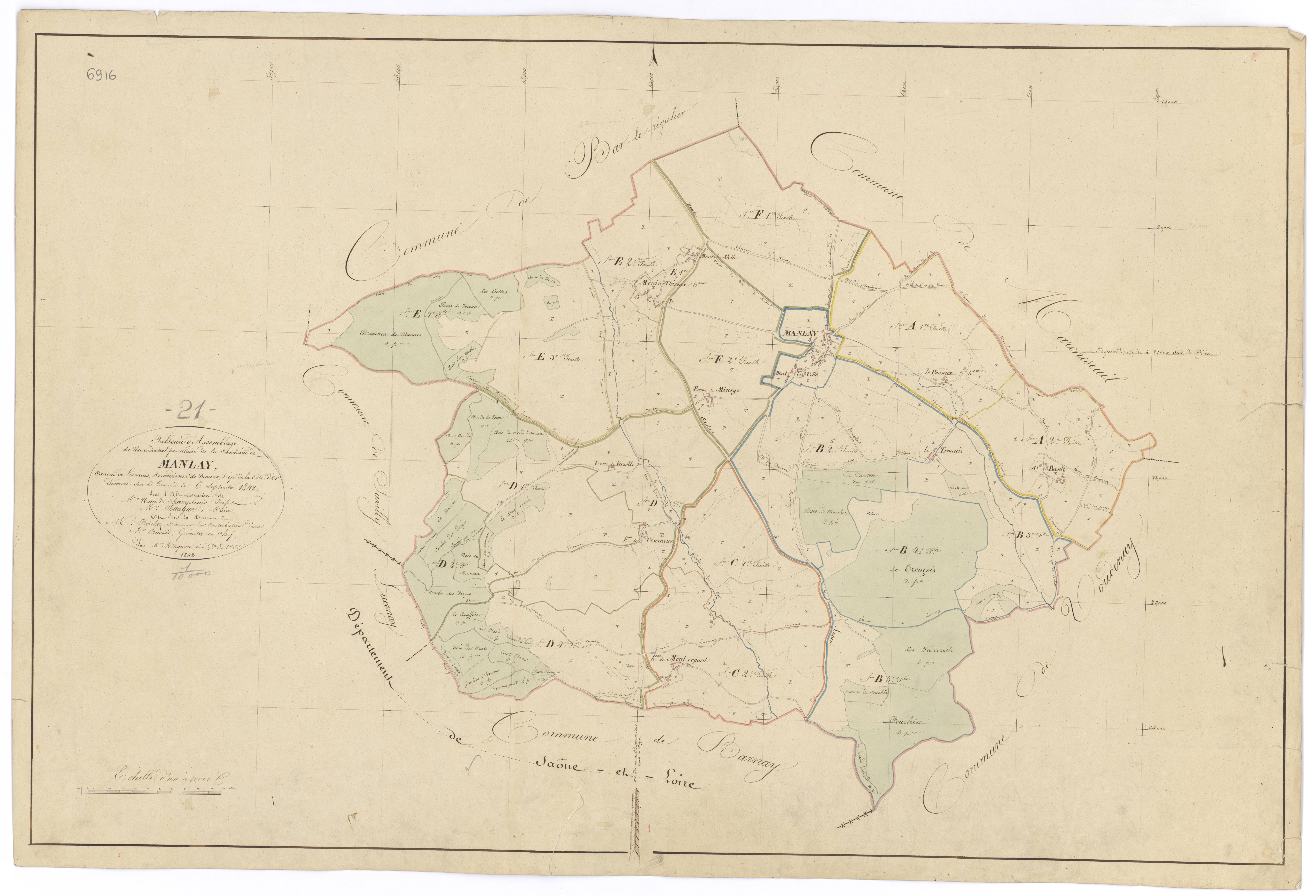 Manlay - Tableau d'assemblage - 3 P PLAN 372/1