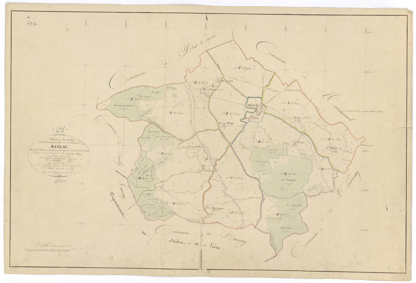 Manlay - Tableau d'assemblage - 3 P PLAN 372/1