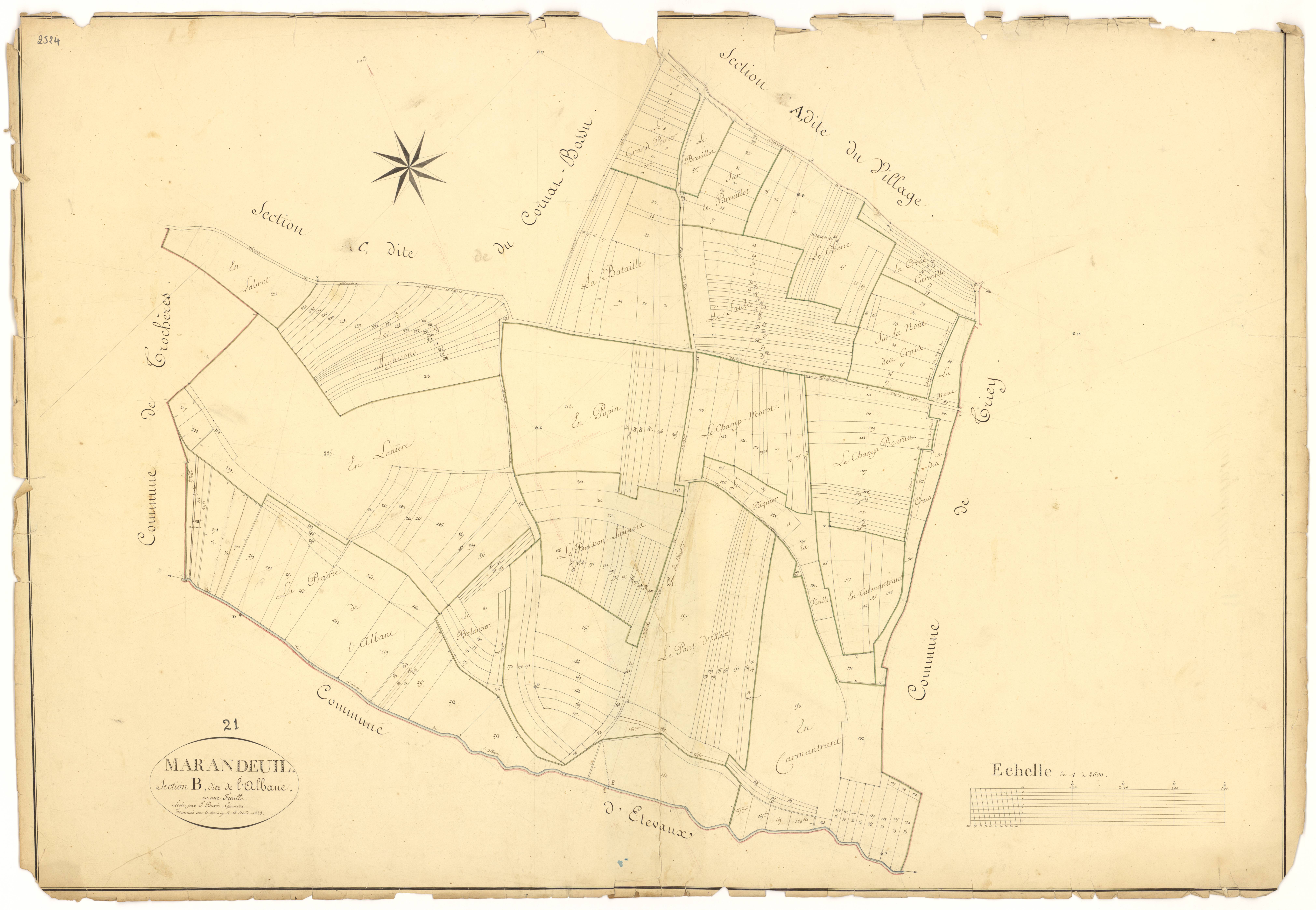 Marandeuil - Section B - 3 P PLAN 373/3