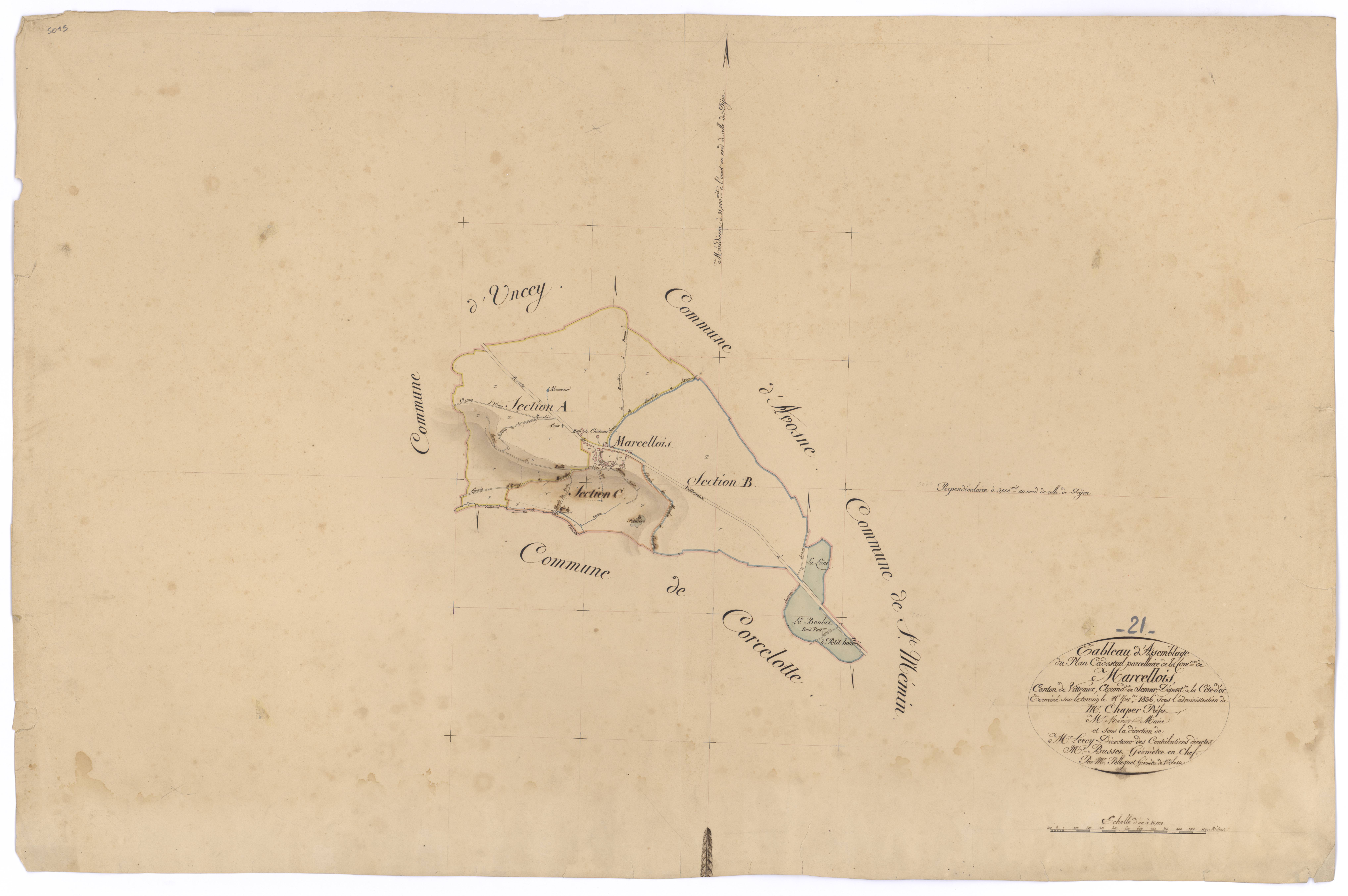 Marcellois - Tableau d'assemblage - 3 P PLAN 374/1