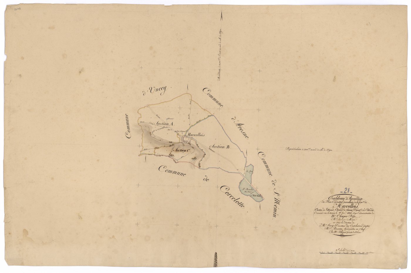 Marcellois - Tableau d'assemblage - 3 P PLAN 374/1