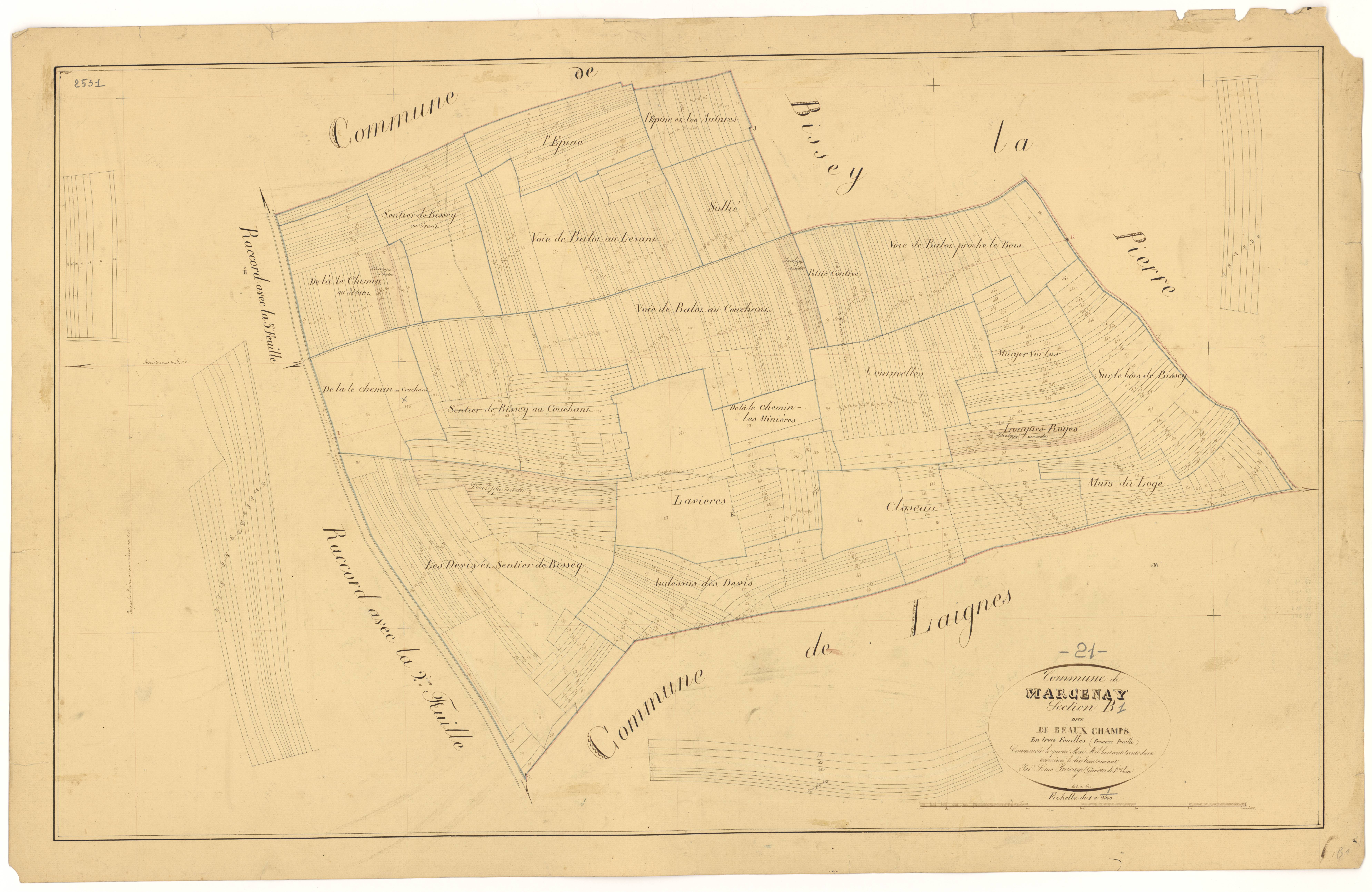 Marcenay - Section B1 - 3 P PLAN 375/6