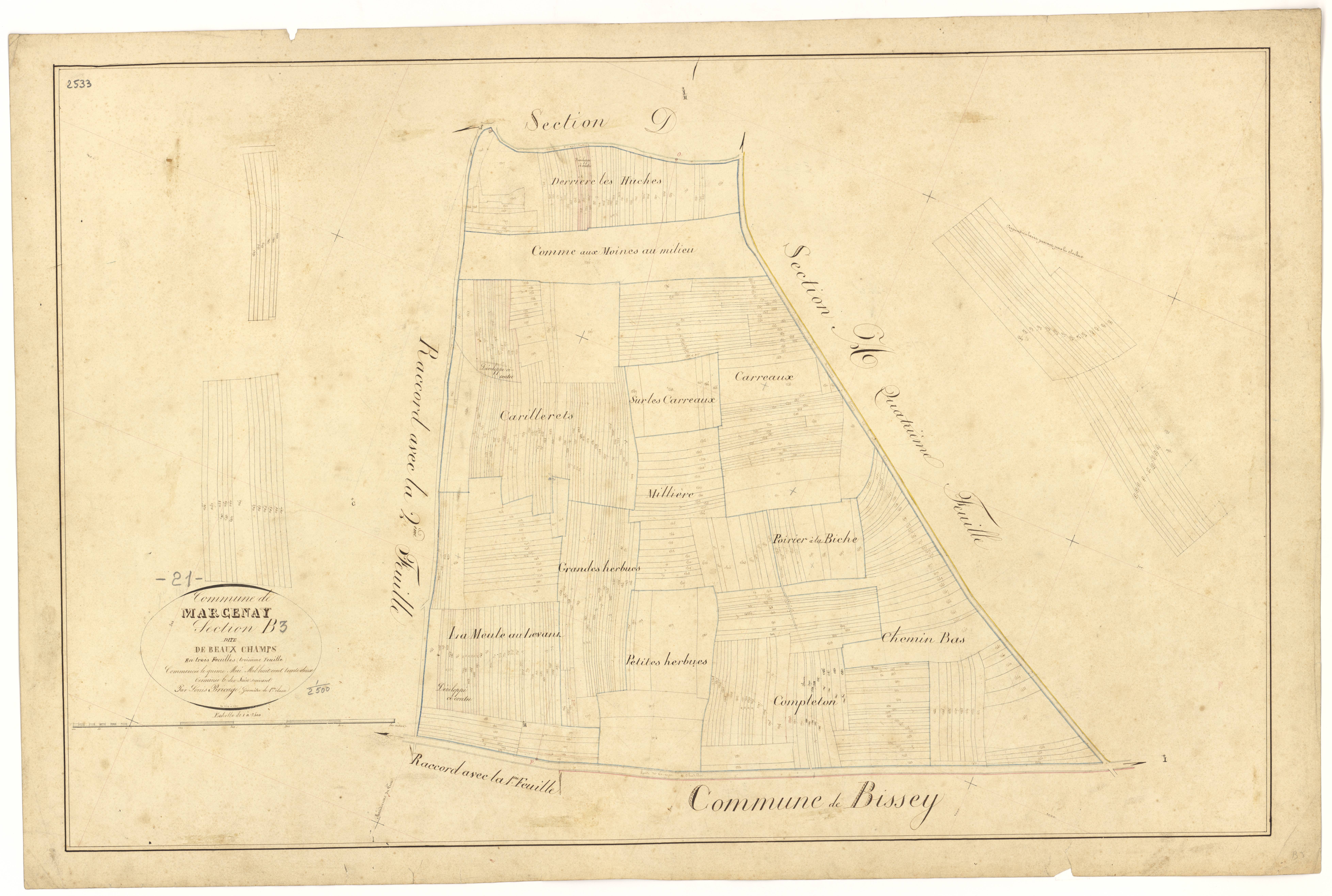Marcenay - Section B3 - 3 P PLAN 375/8