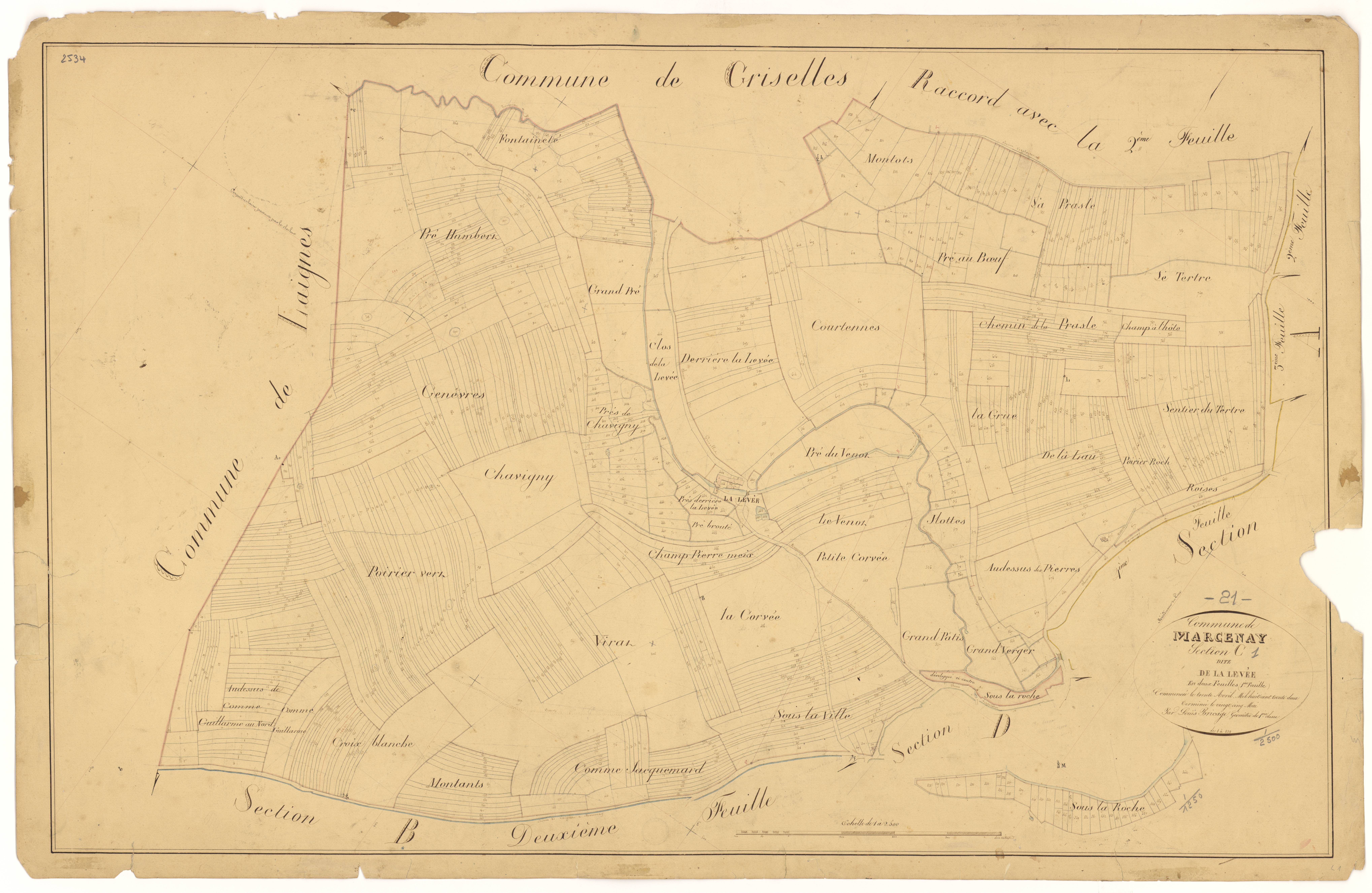 Marcenay - Section C1 - 3 P PLAN 375/9