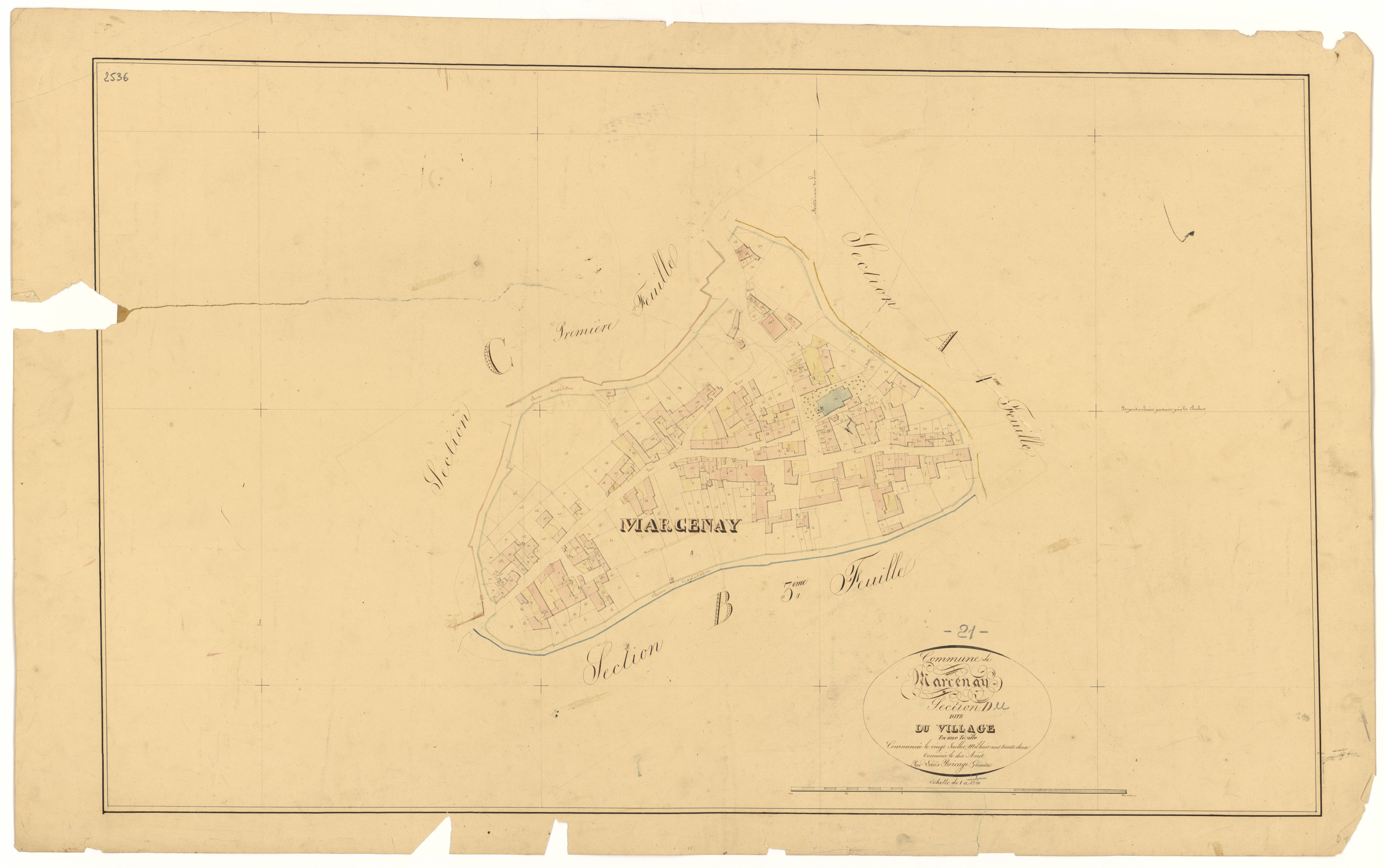Marcenay - Section D - 3 P PLAN 375/11