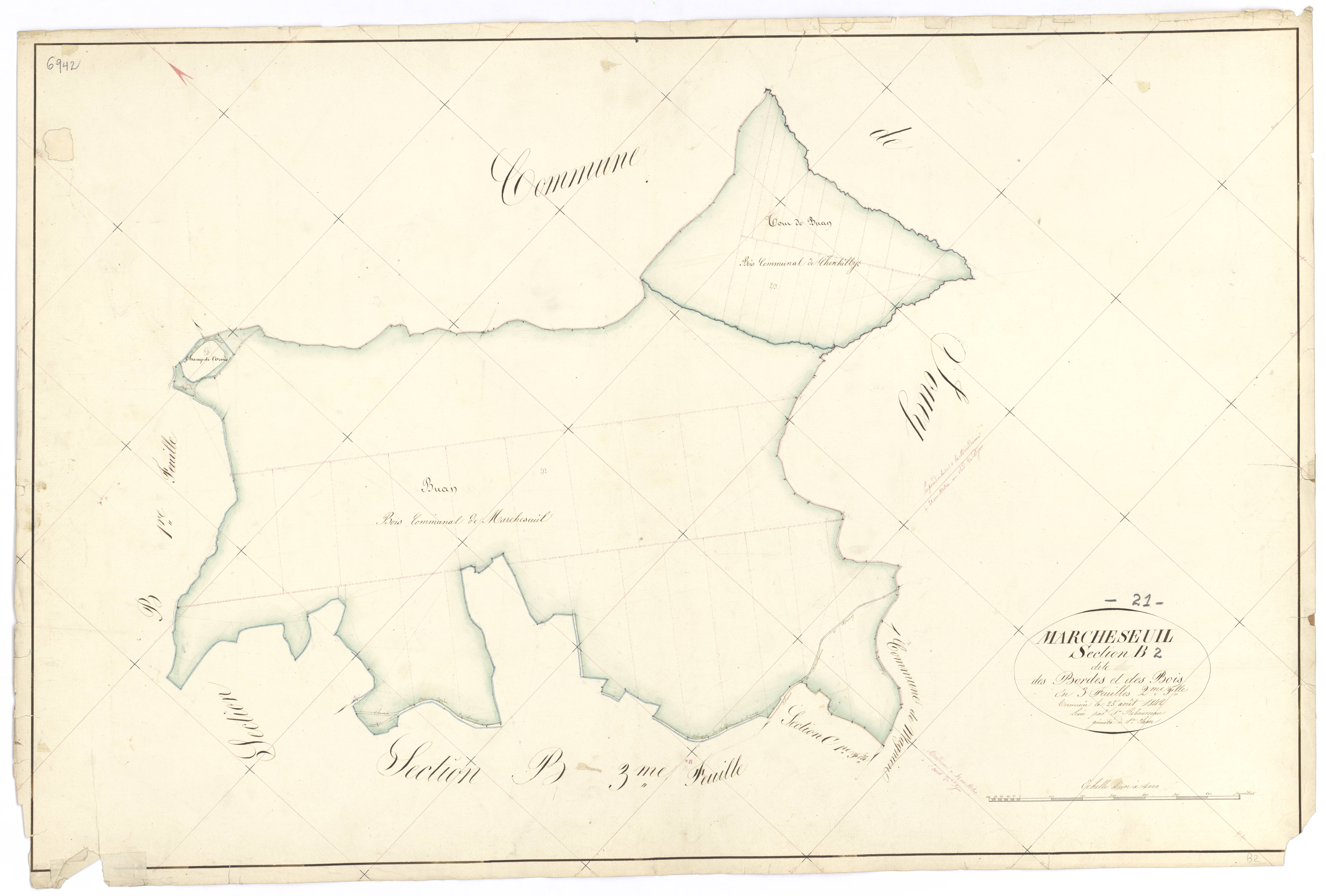 Marcheseuil - Section B2 - 3 P PLAN 376/7