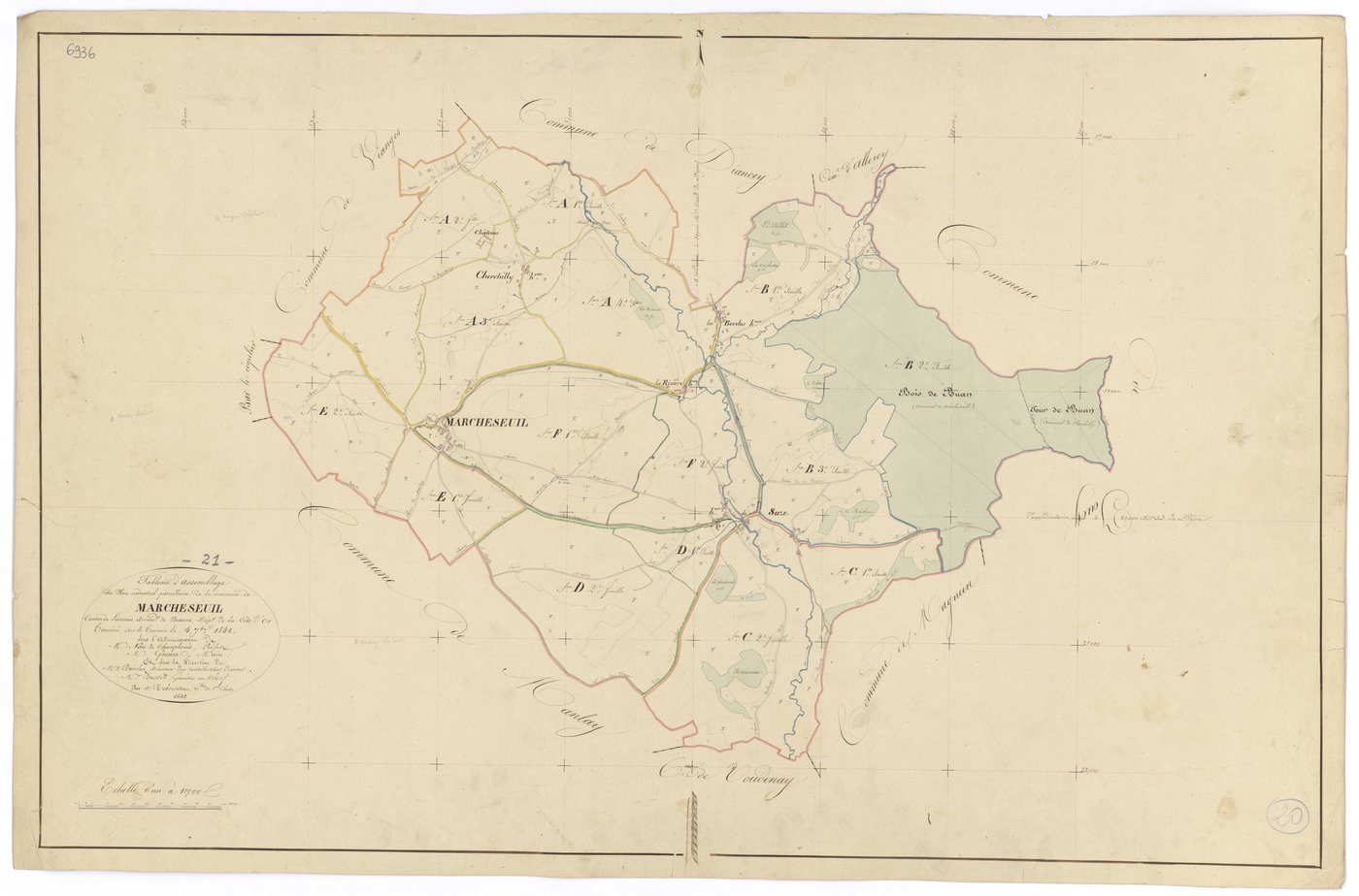 Marcheseuil - Tableau d'assemblage - 3 P PLAN 376/1