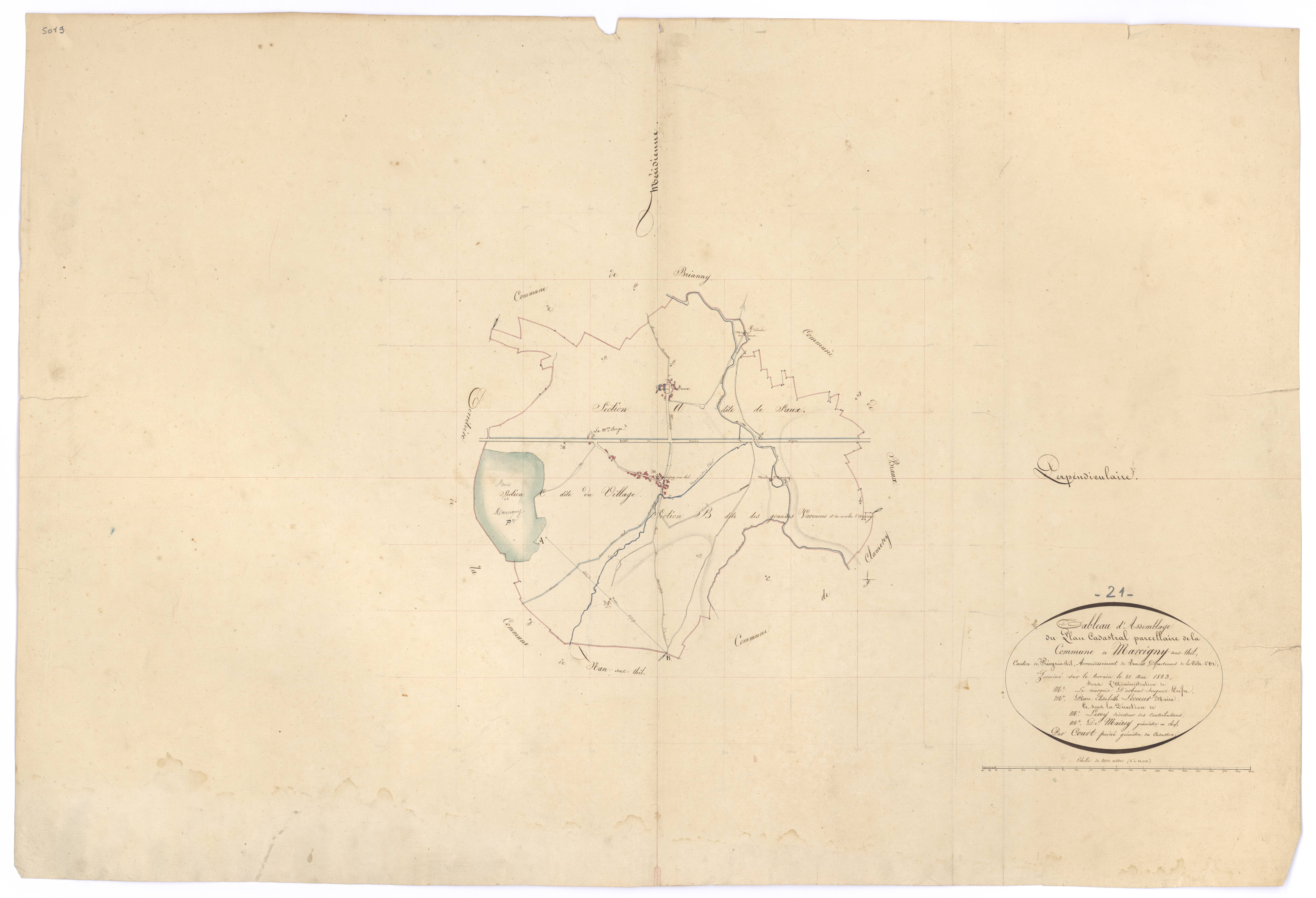Marcigny-sous-Thil - Tableau d'assemblage - 3 P PLAN 378/1