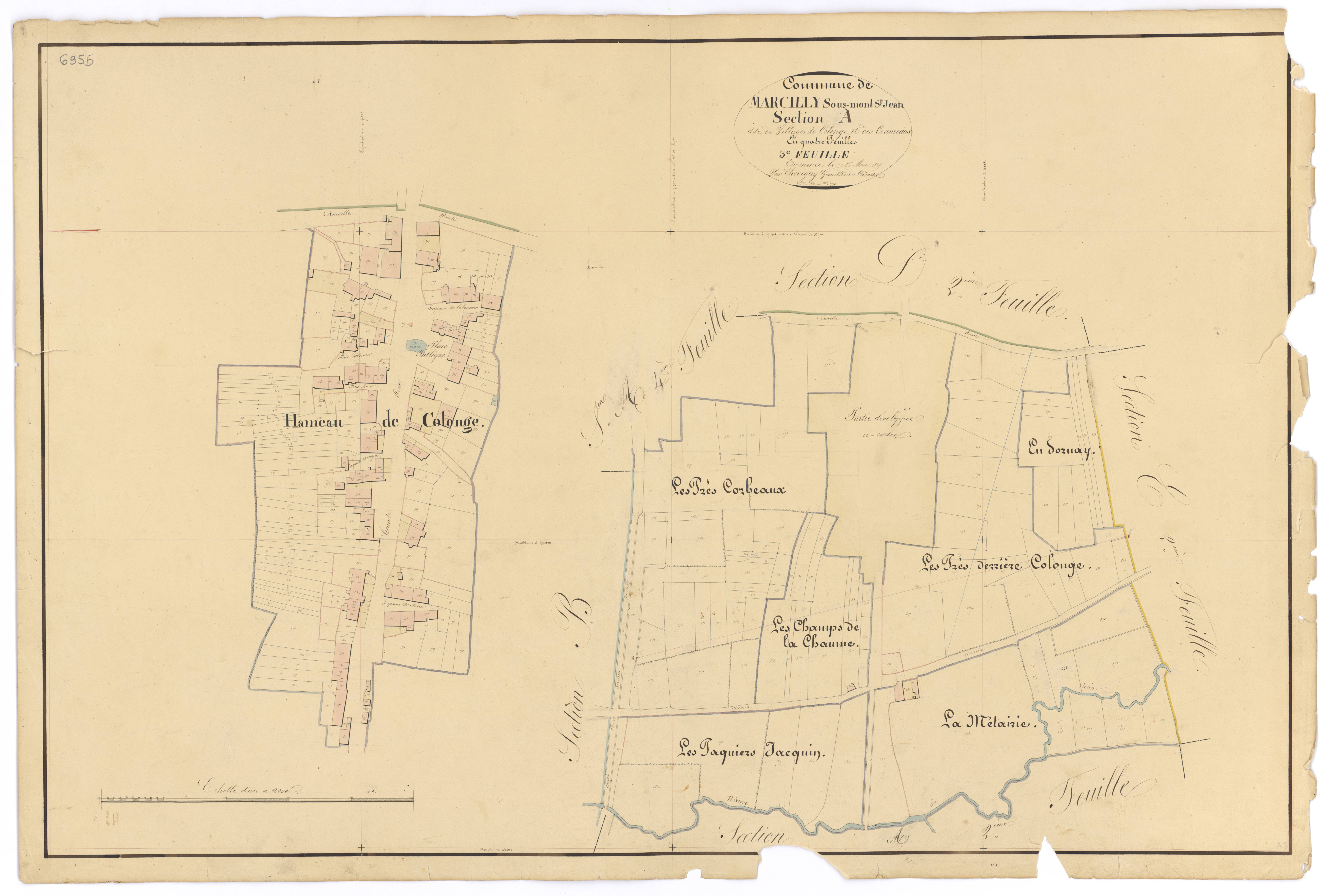Marcilly-Ogny - Section A3 - 3 P PLAN 380/4