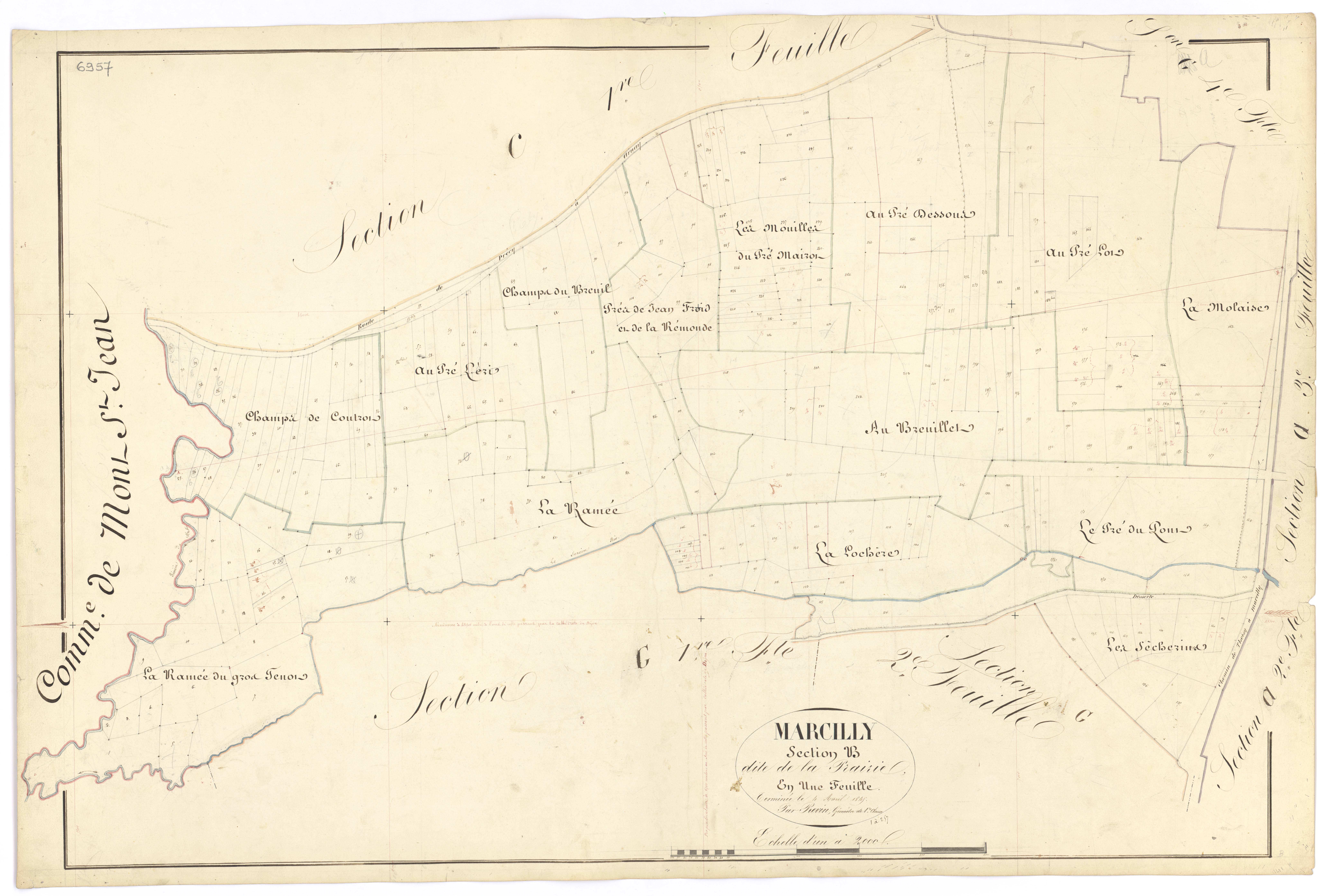 Marcilly-Ogny - Section B - 3 P PLAN 380/6