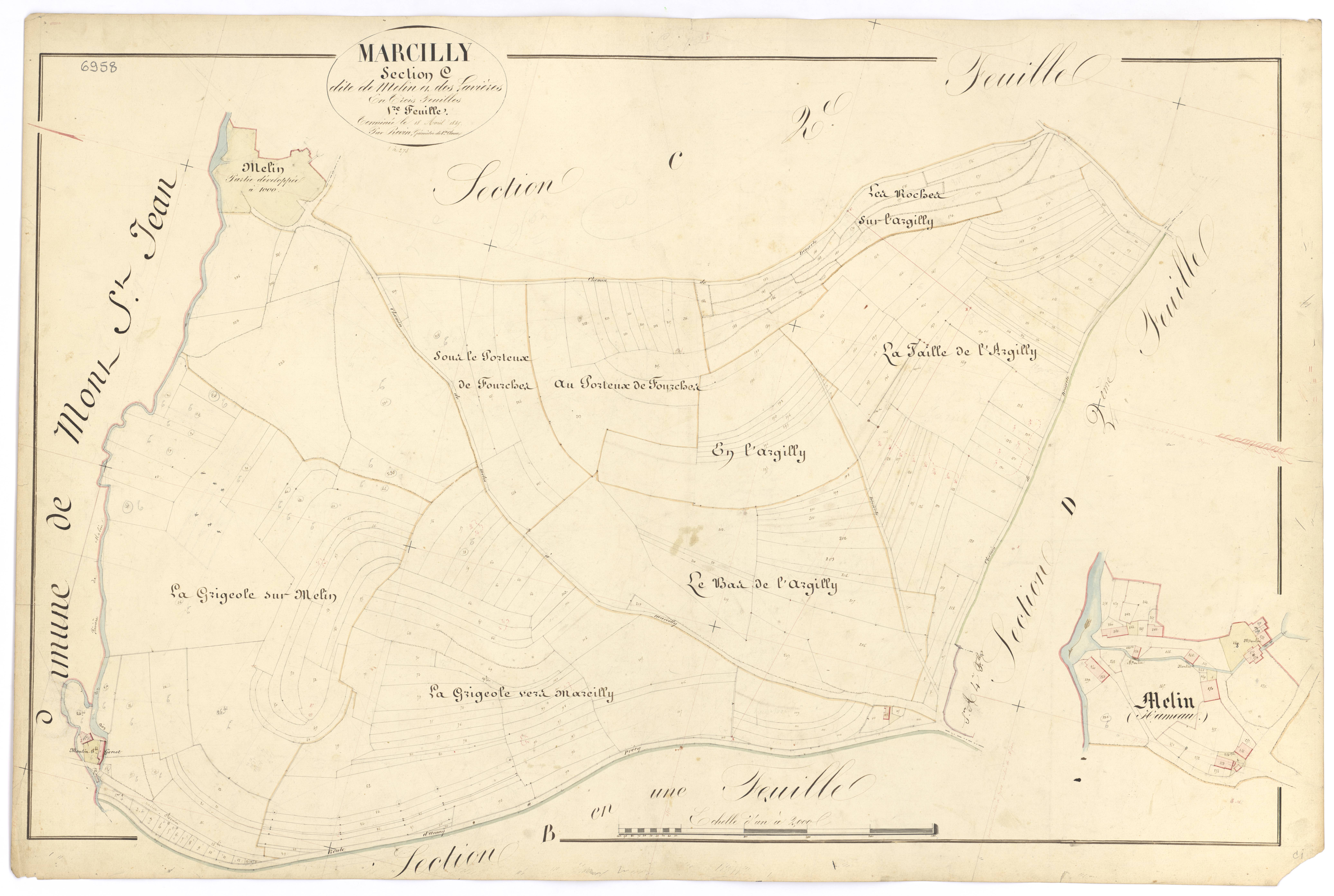 Marcilly-Ogny - Section C1 - 3 P PLAN 380/7