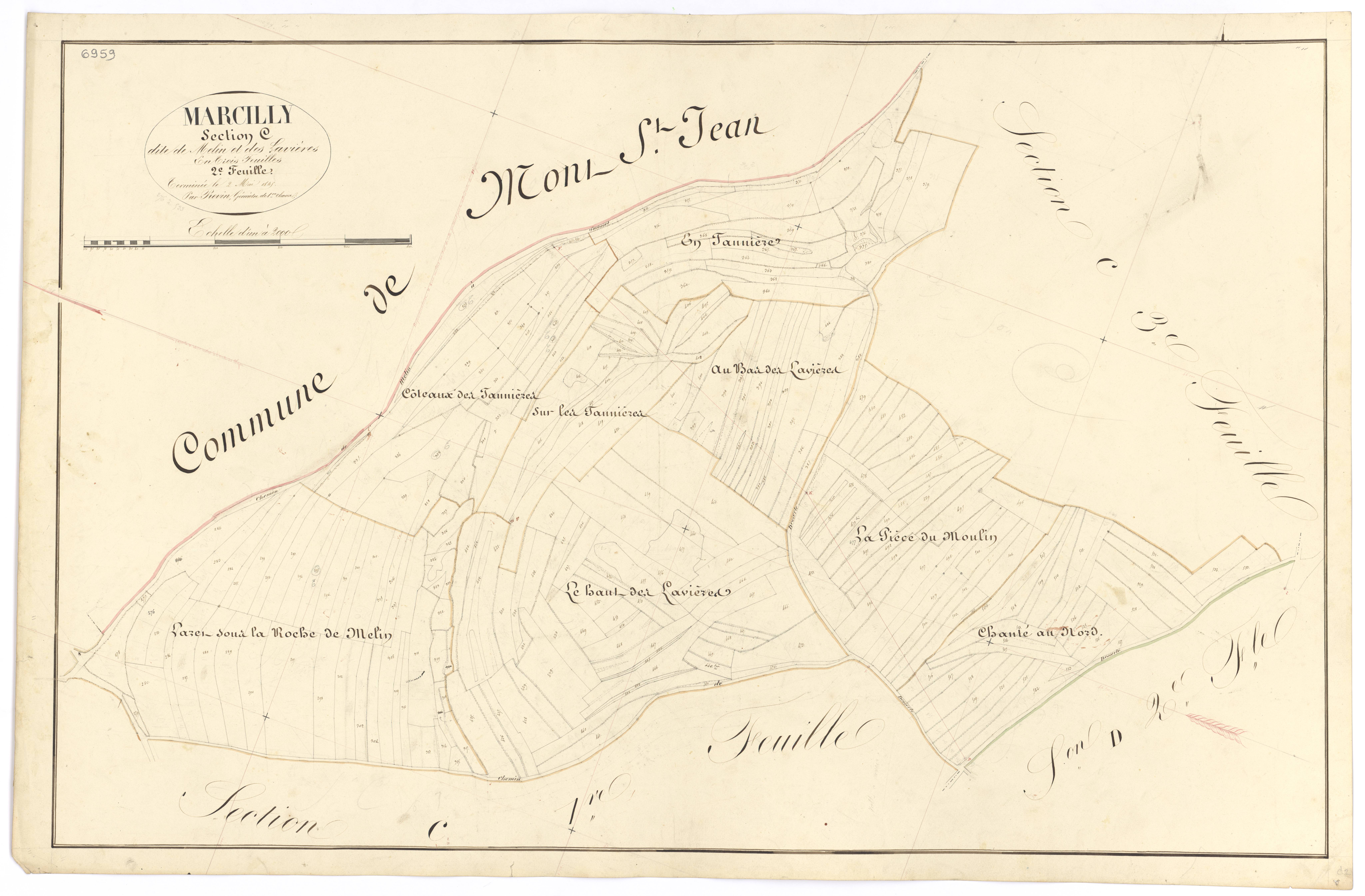 Marcilly-Ogny - Section C2 - 3 P PLAN 380/8