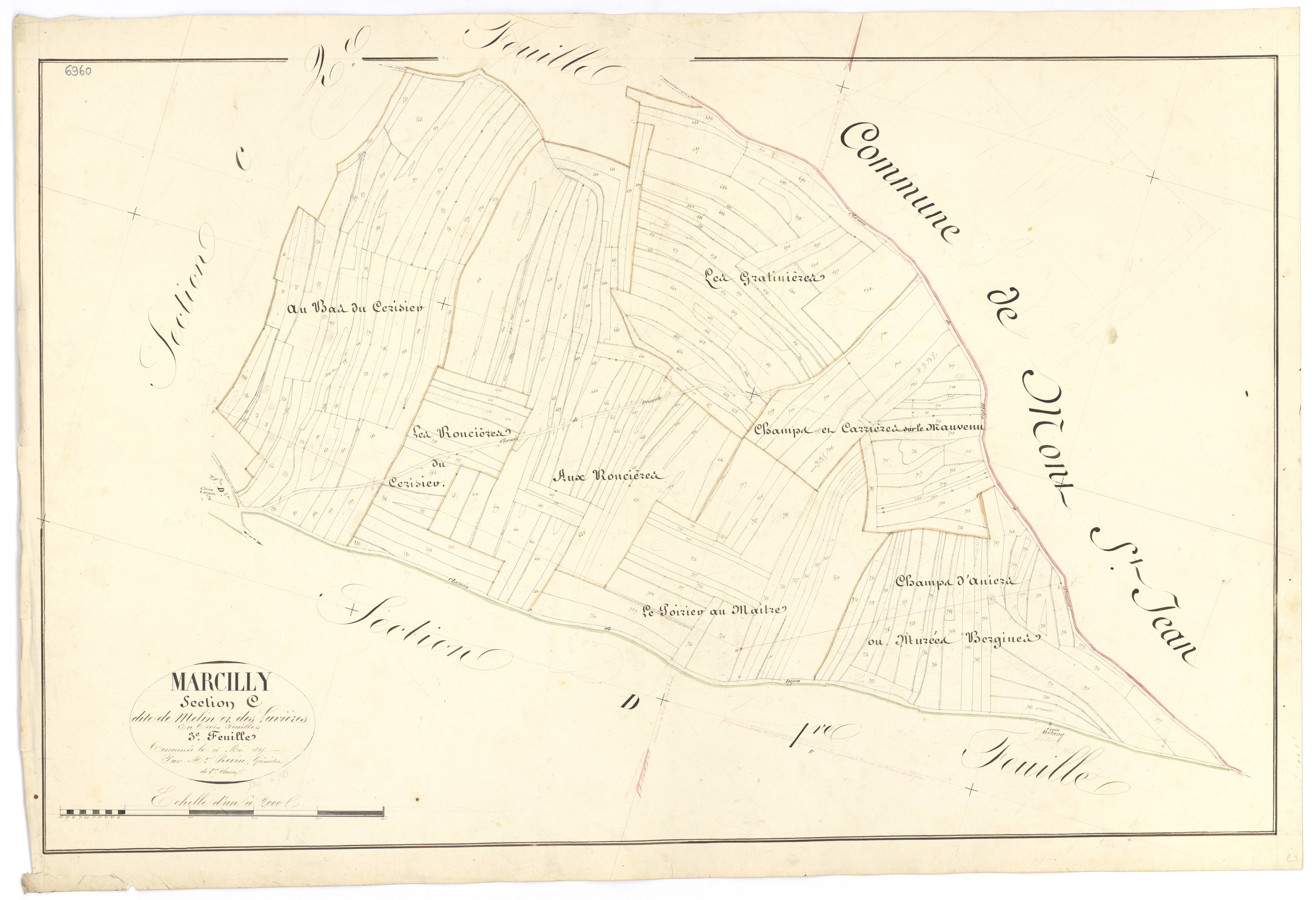 Marcilly-Ogny - Section C3 - 3 P PLAN 380/9