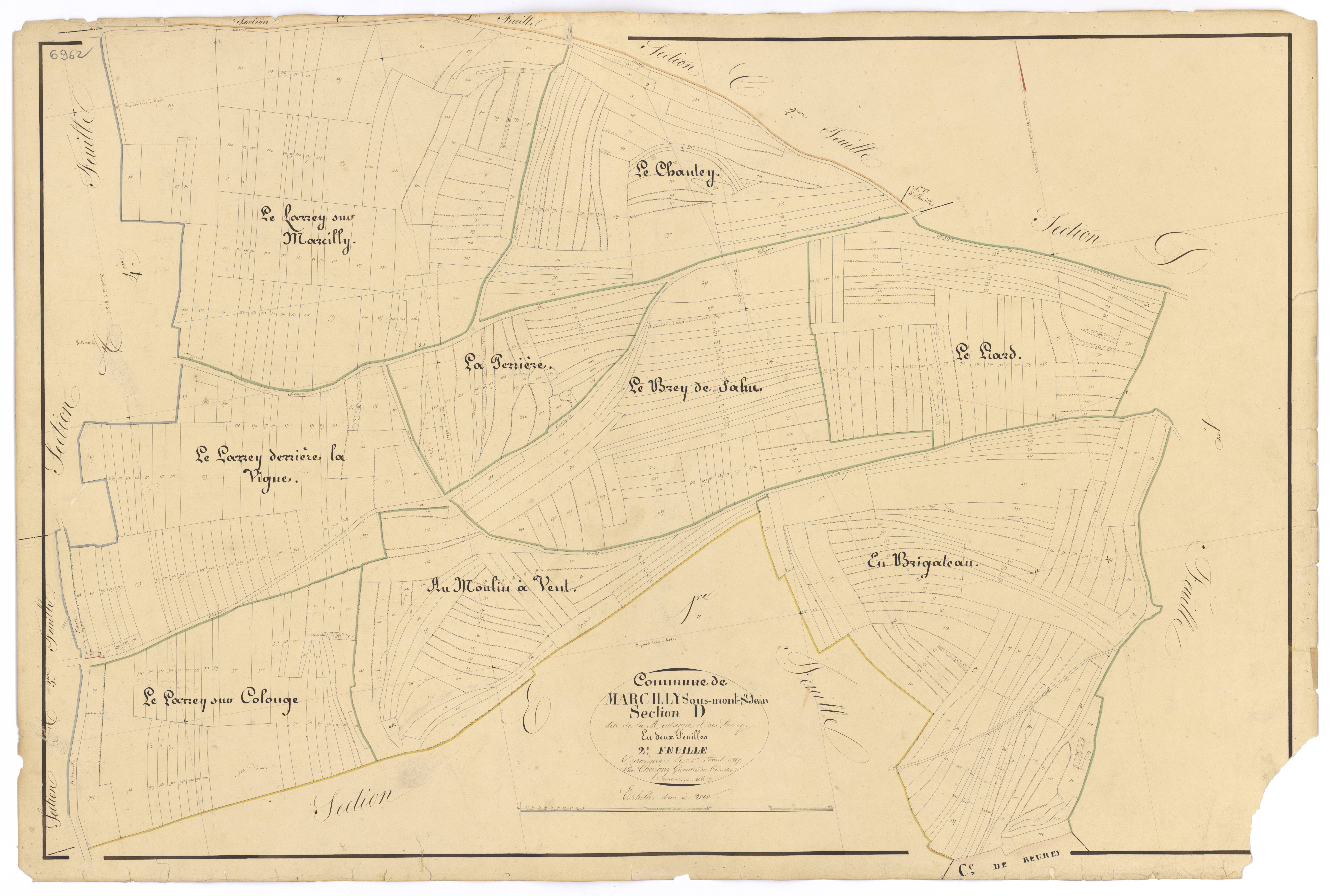Marcilly-Ogny - Section D2 - 3 P PLAN 380/11