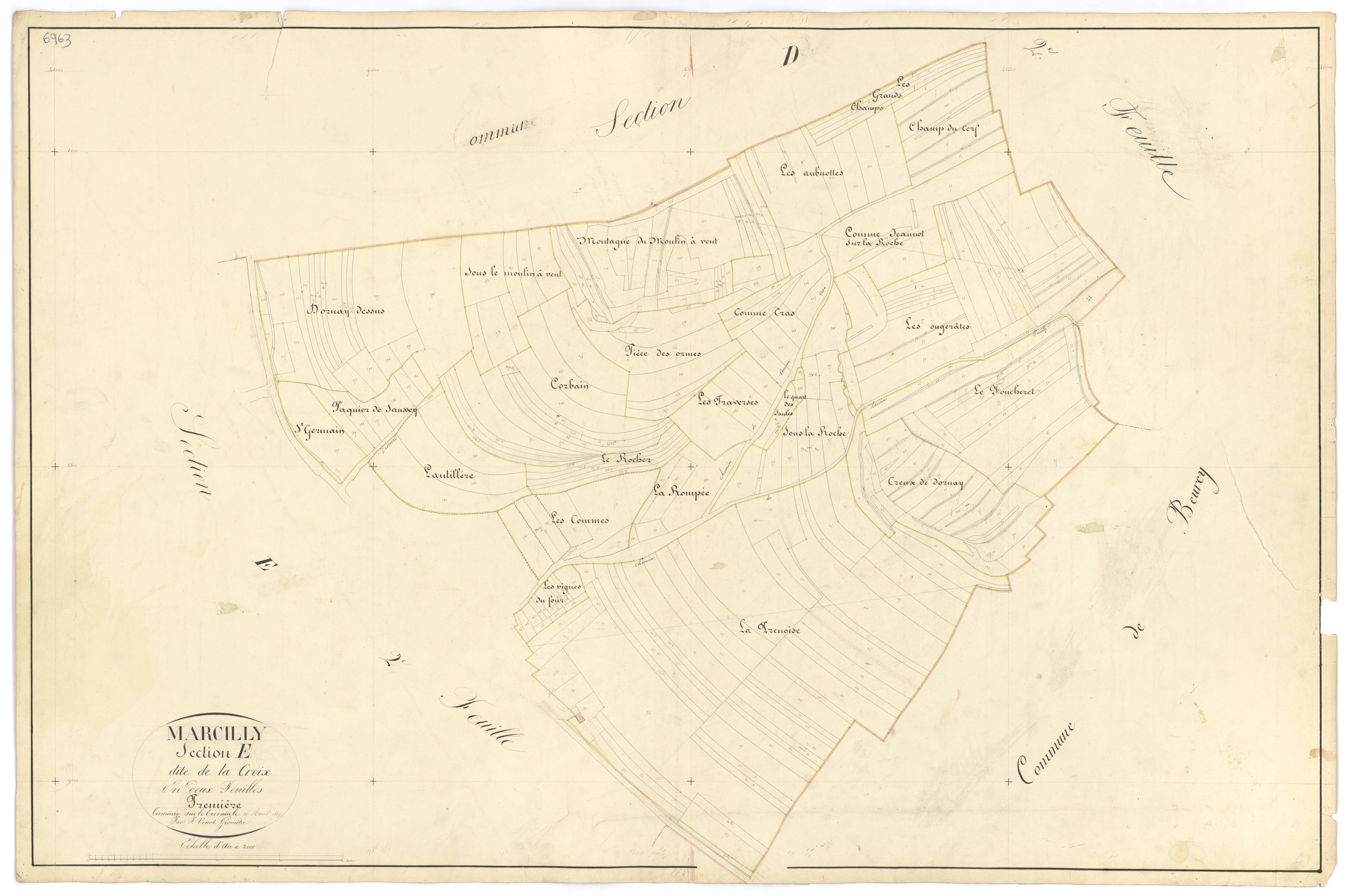 Marcilly-Ogny - Section E1 - 3 P PLAN 380/12