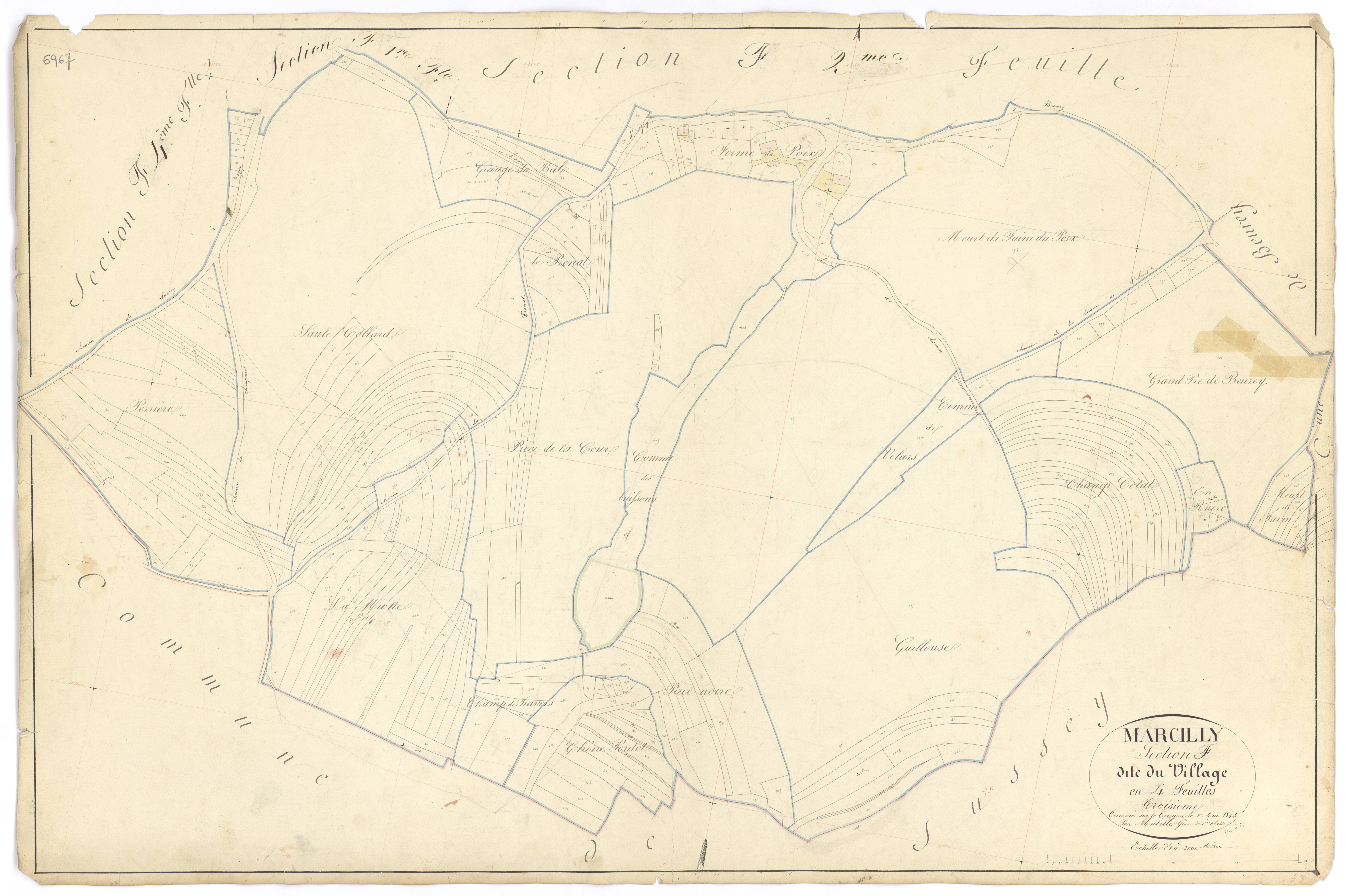 Marcilly-Ogny - Section F3 - 3 P PLAN 380/16