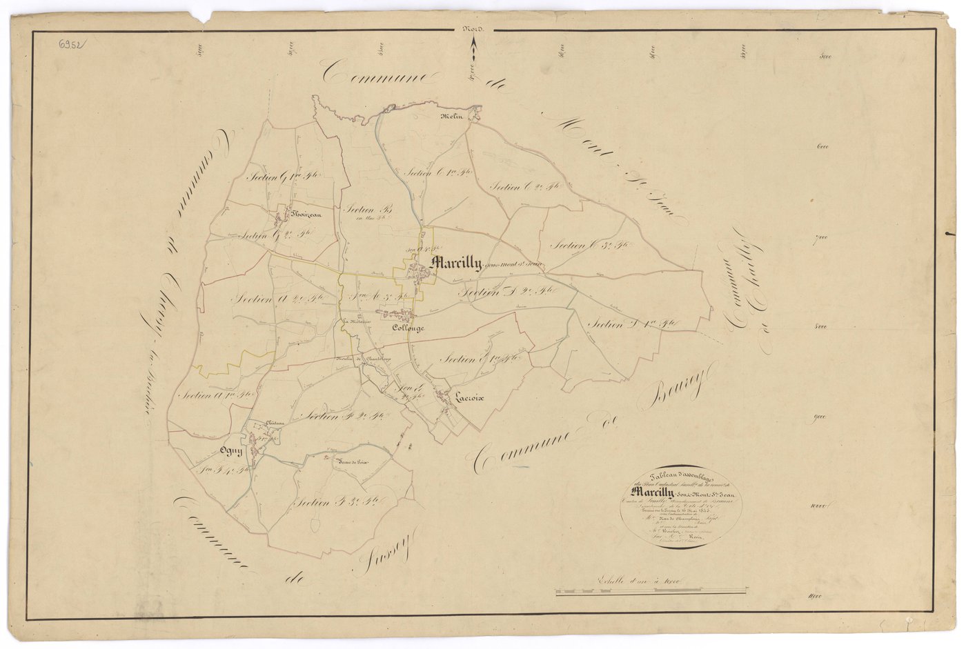 Marcilly-Ogny - Tableau d'assemblage - 3 P PLAN 380/1
