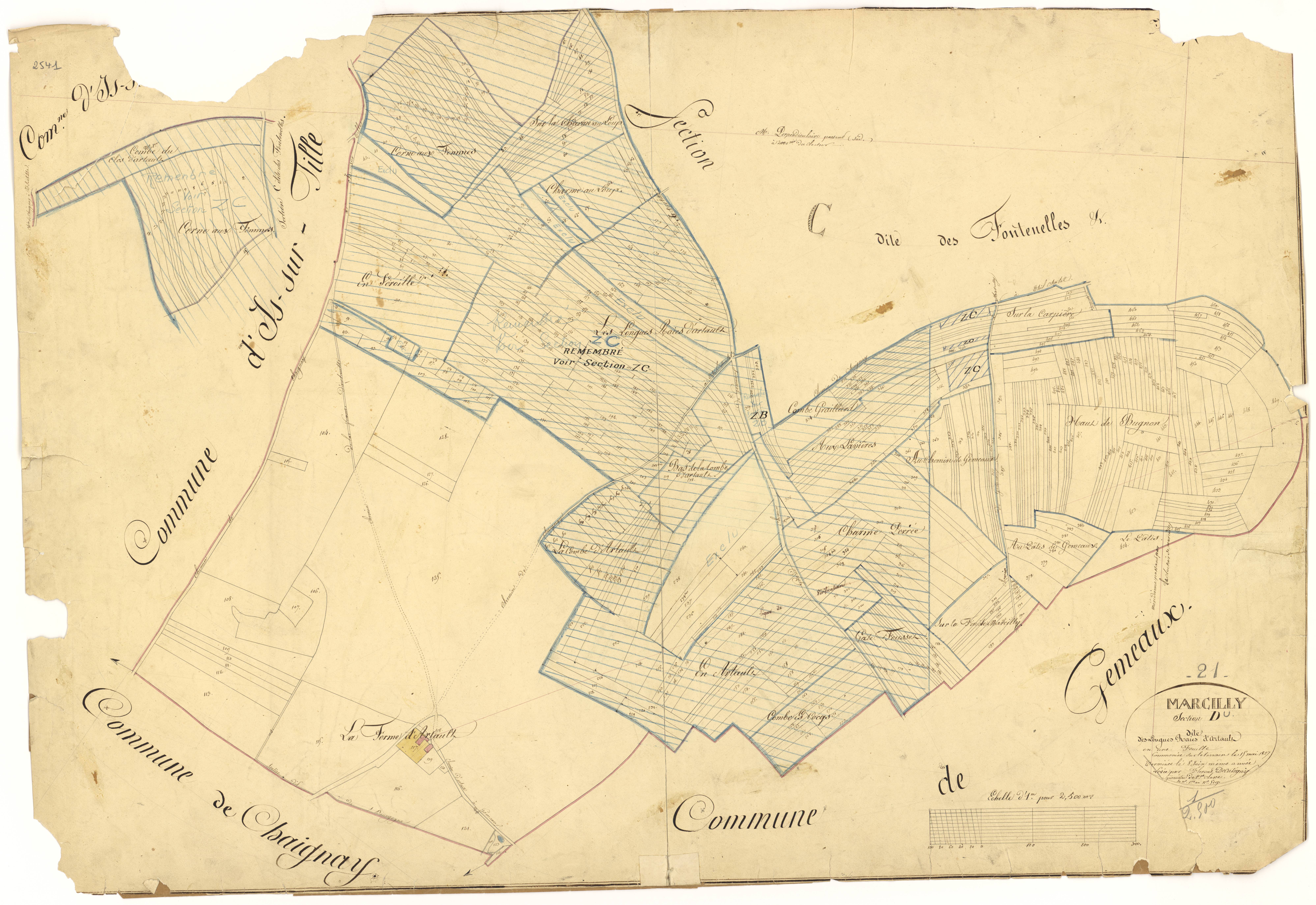 Marcilly-sur-Tille - Section D - 3 P PLAN 381/5
