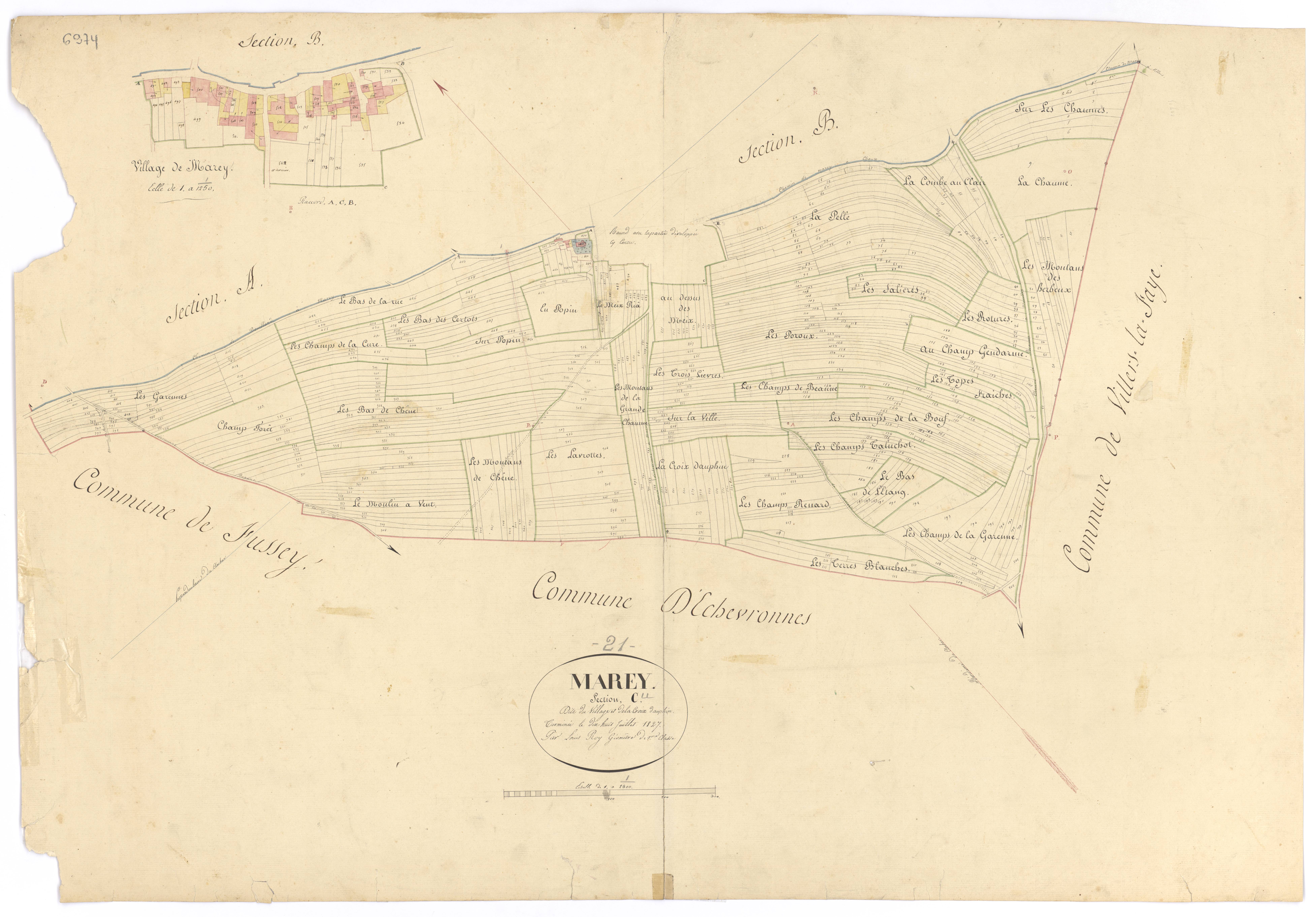 Marey-lès-Fussey - Section C - 3 P PLAN 382/4