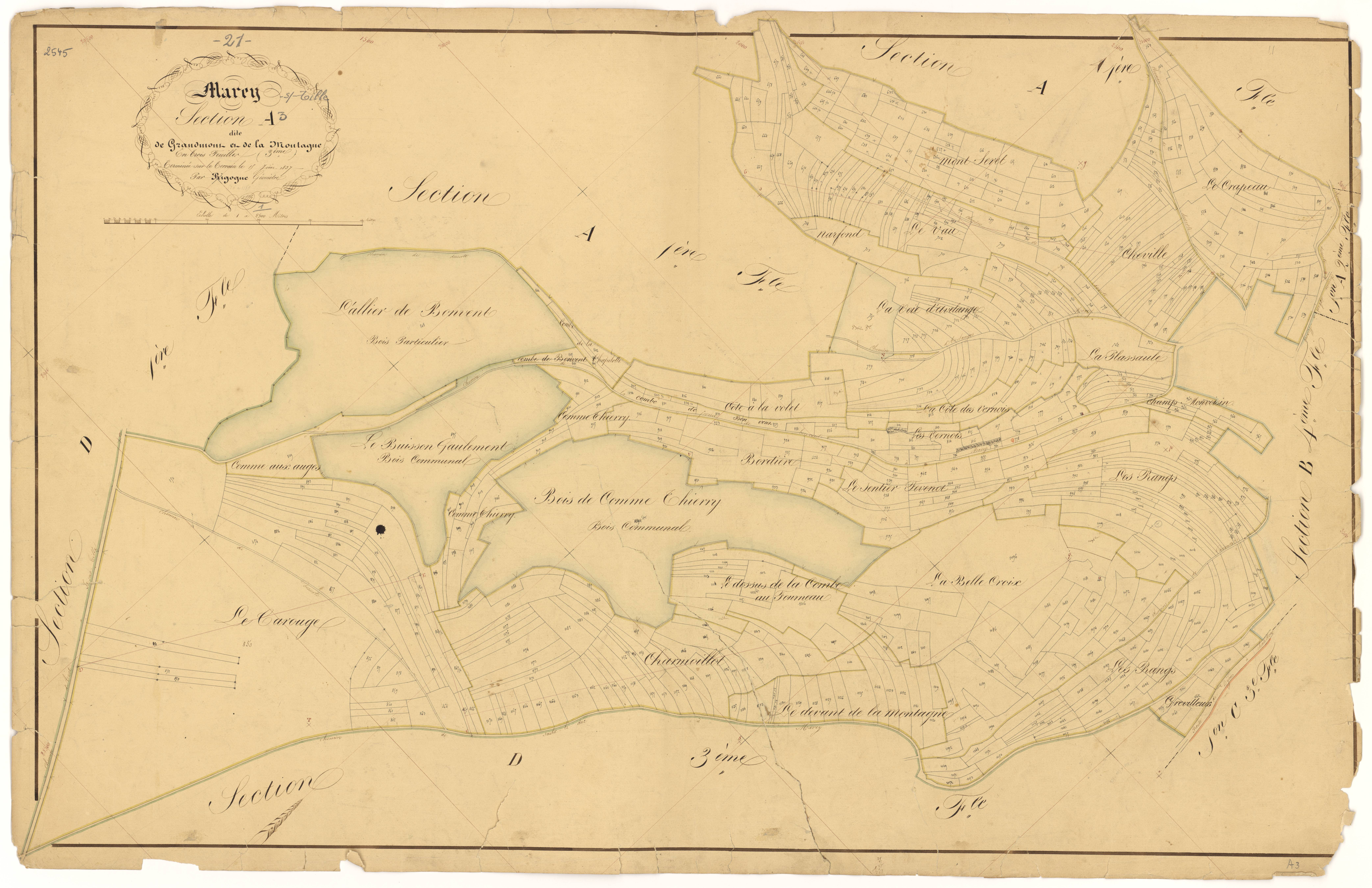Marey-sur-Tille - Section A3 - 3 P PLAN 383/4