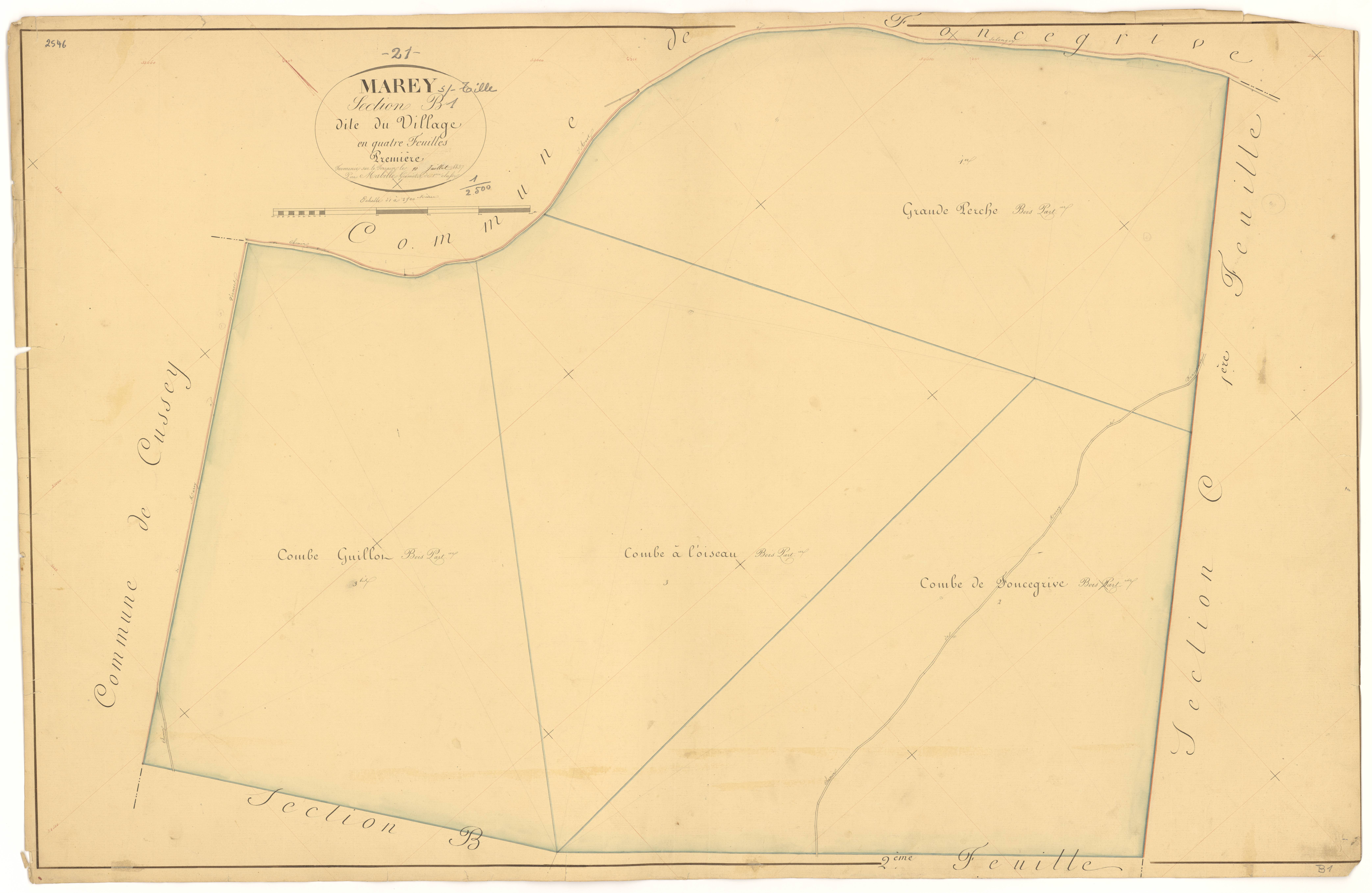 Marey-sur-Tille - Section B1 - 3 P PLAN 383/5