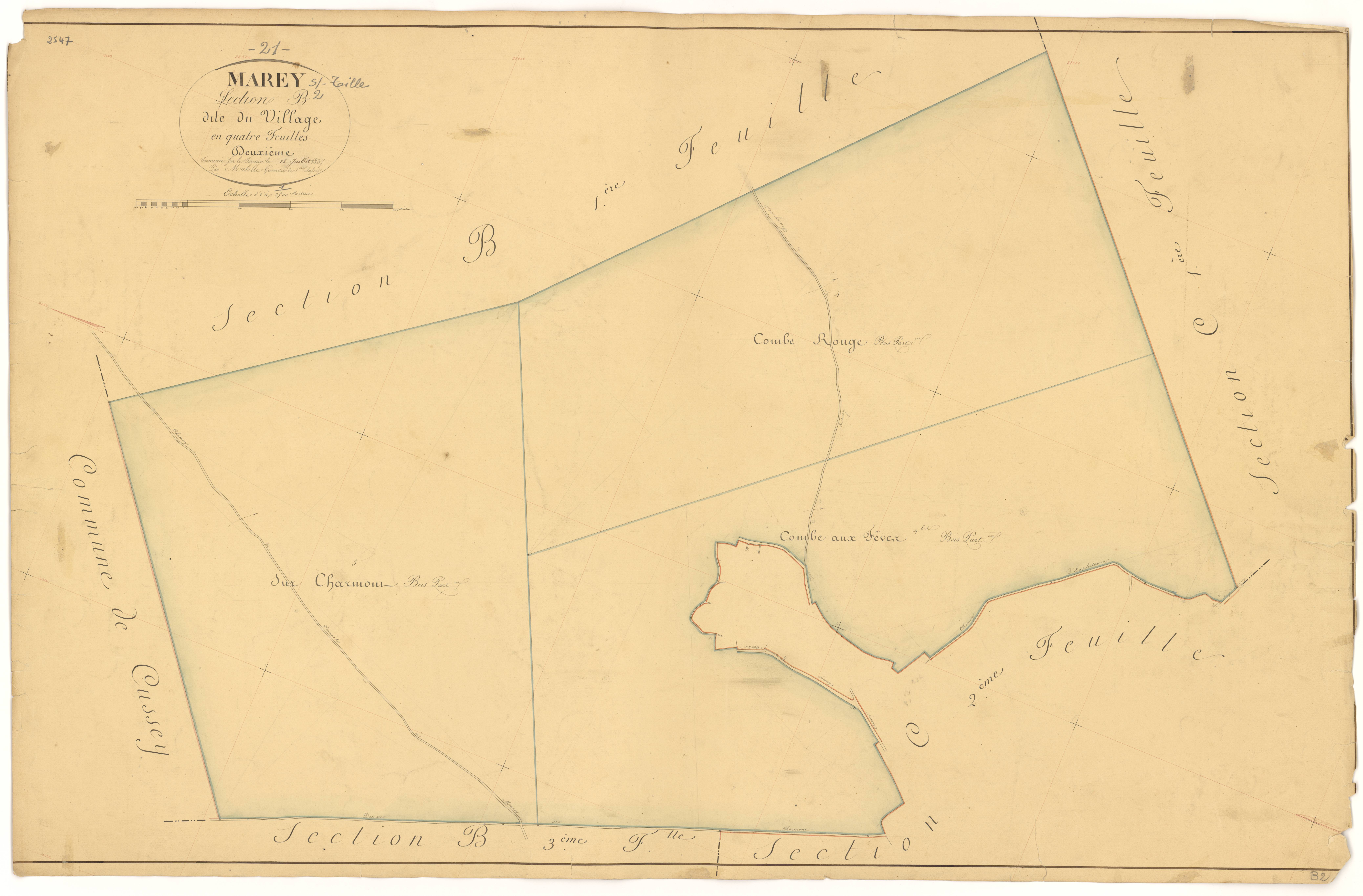 Marey-sur-Tille - Section B2 - 3 P PLAN 383/6