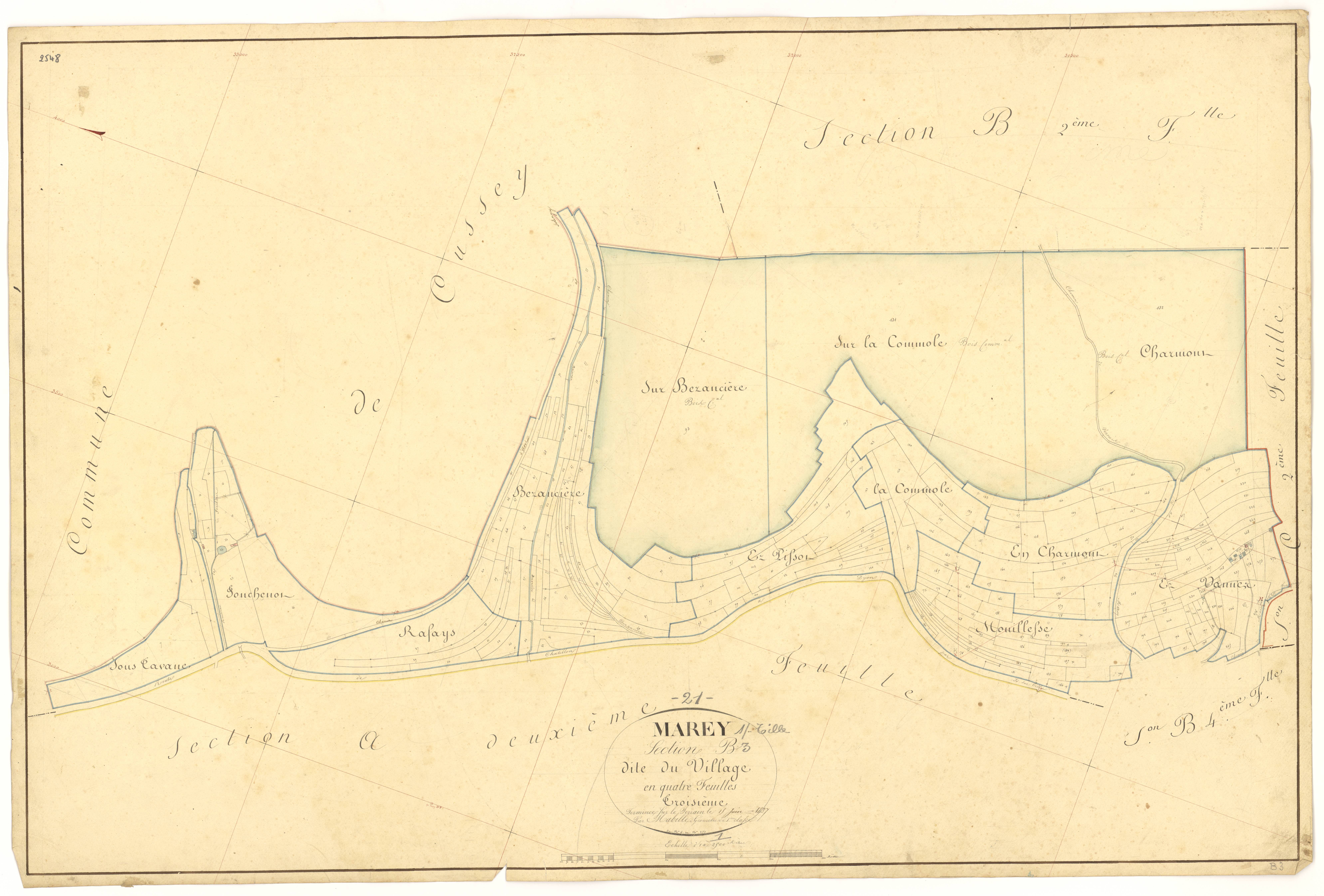 Marey-sur-Tille - Section B3 - 3 P PLAN 383/7