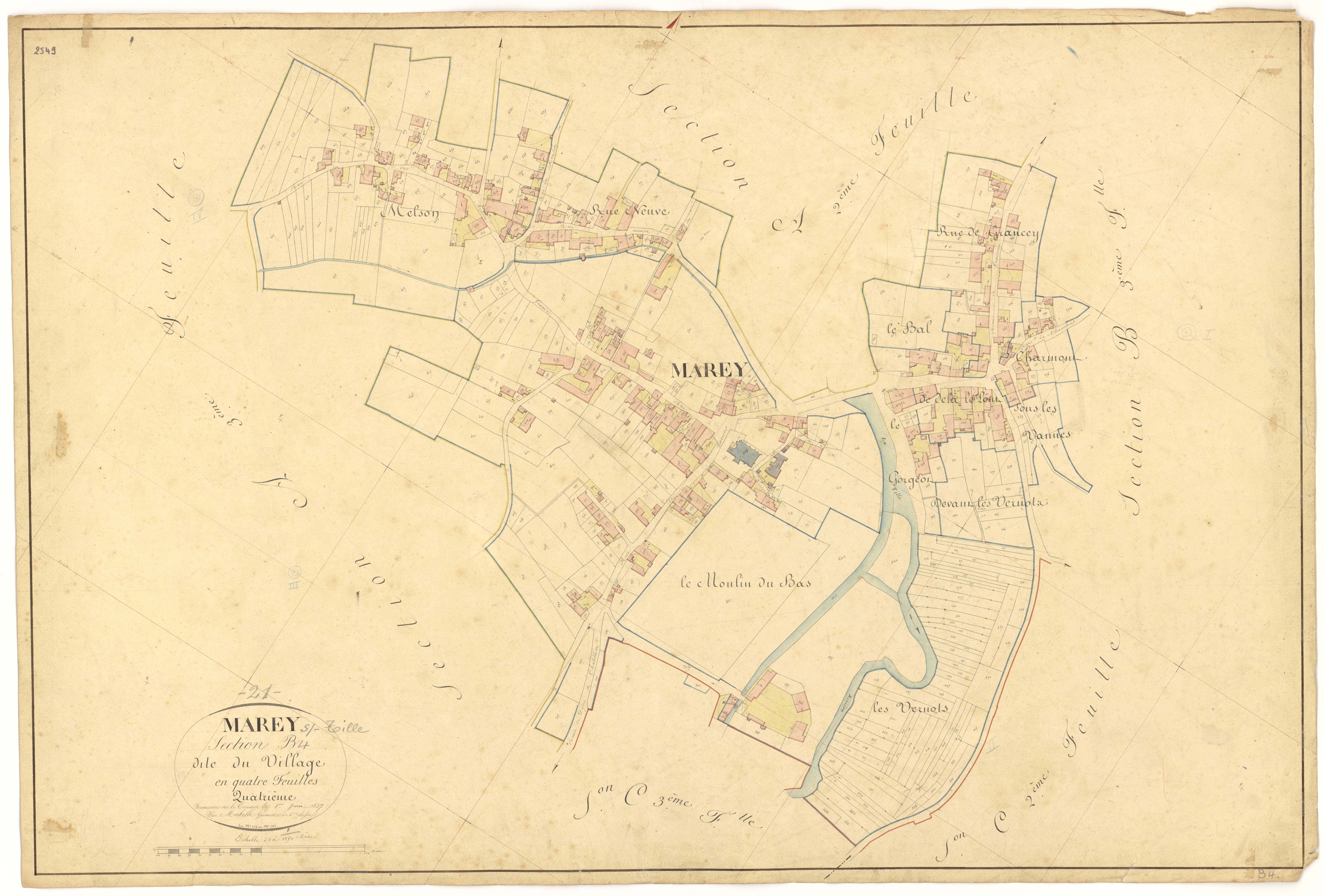 Marey-sur-Tille - Section B4 - 3 P PLAN 383/8