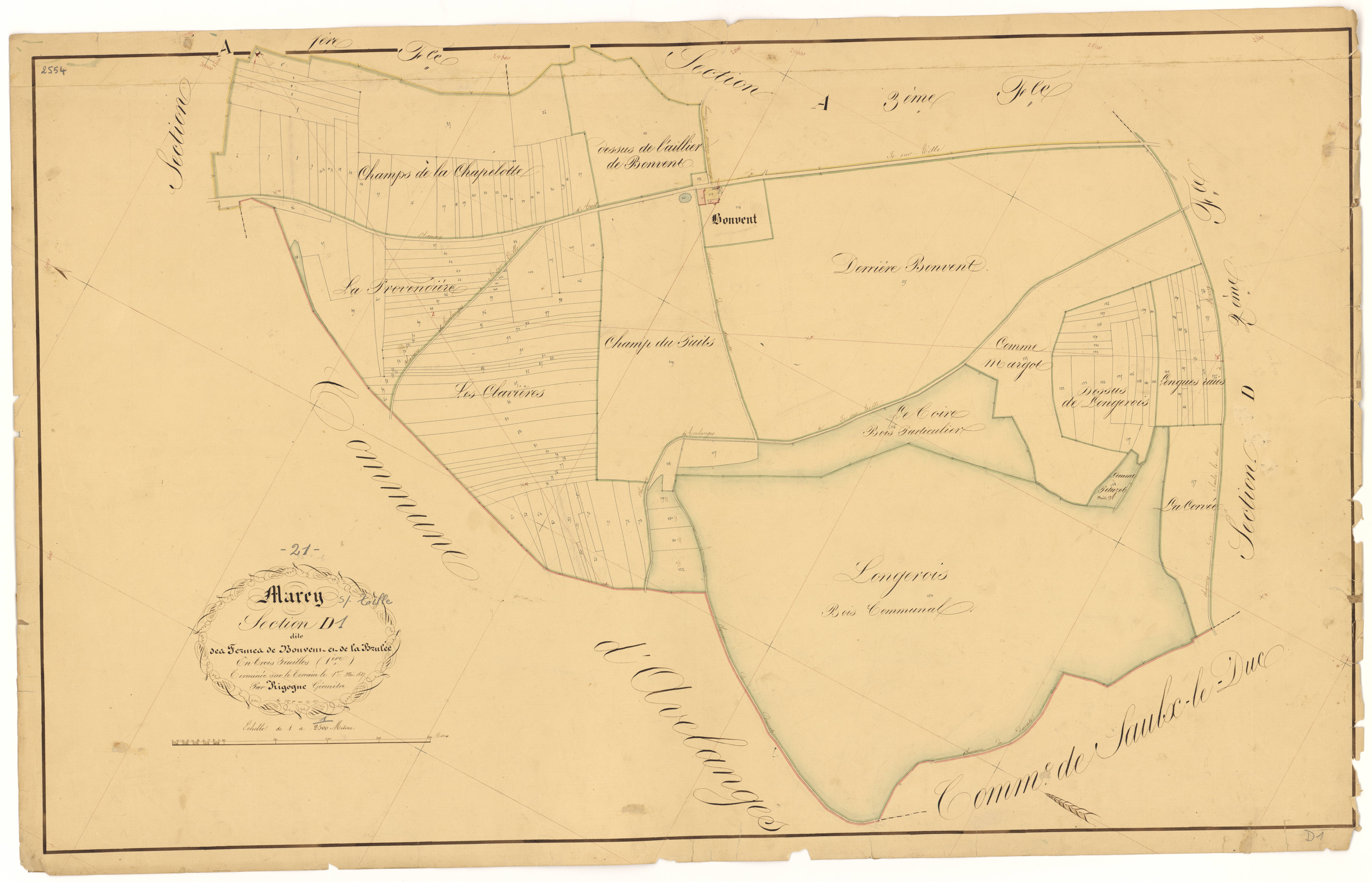 Marey-sur-Tille - Section D1 - 3 P PLAN 383/13