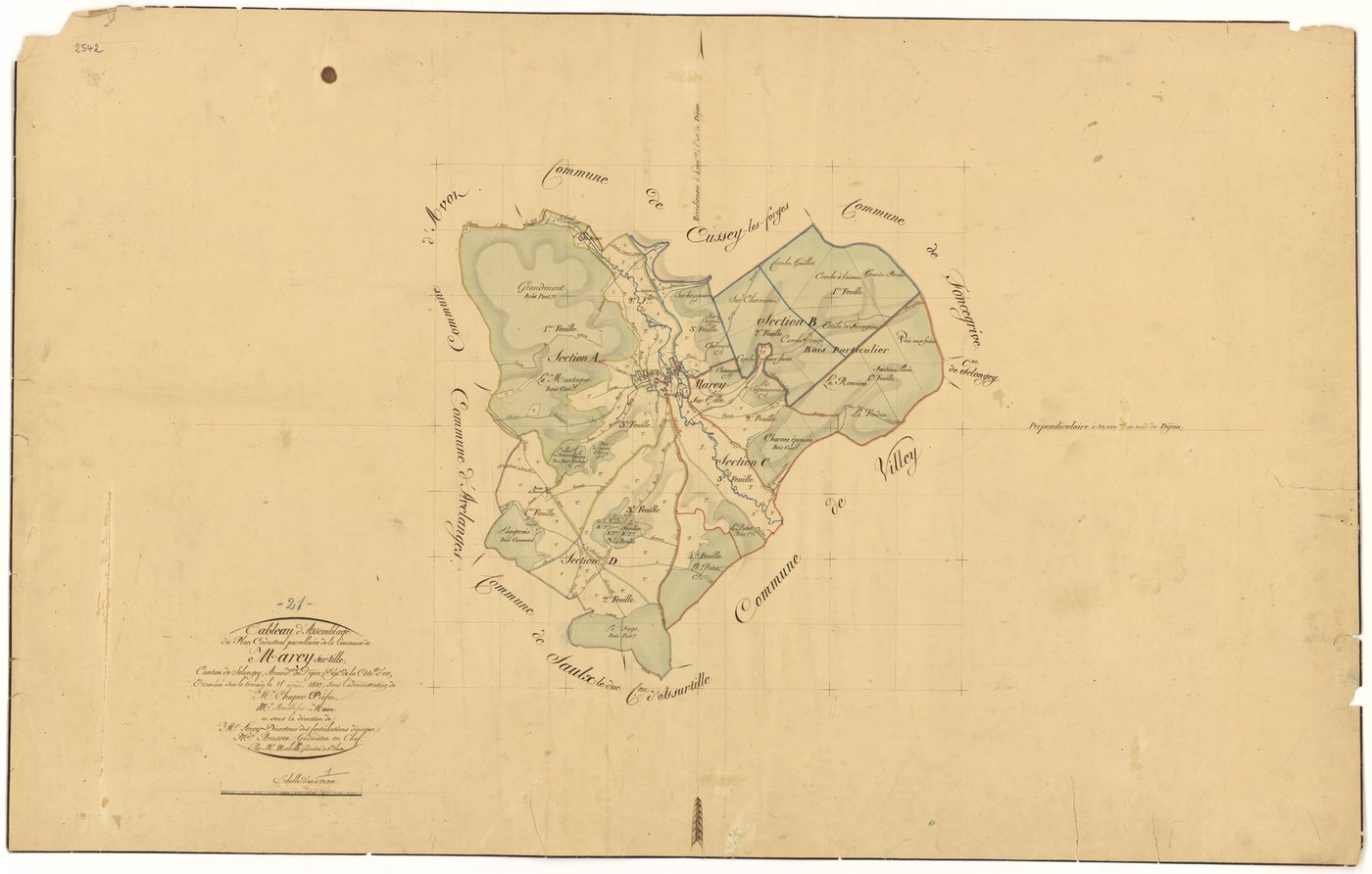 Marey-sur-Tille - Tableau d'assemblage - 3 P PLAN 383/1