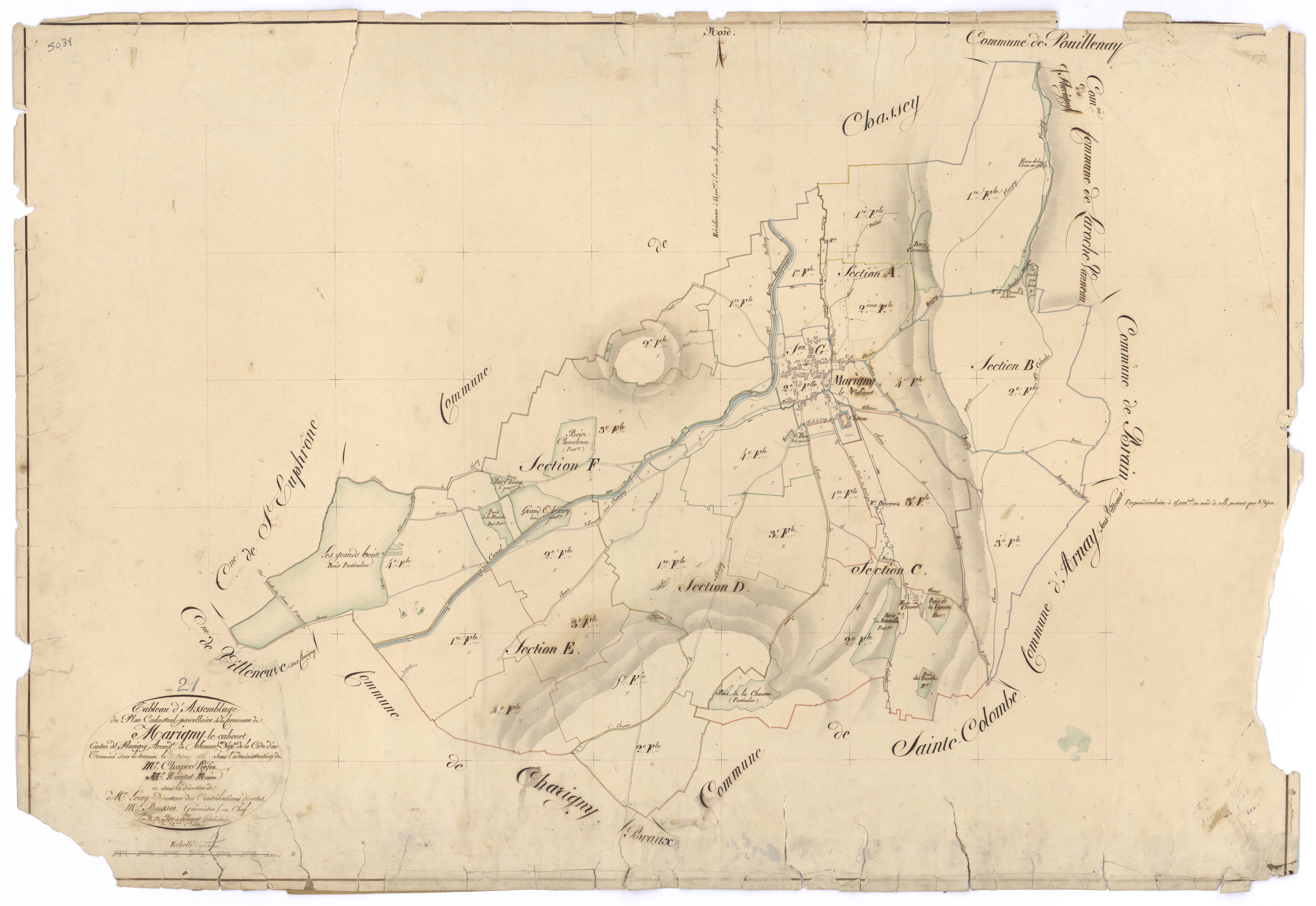 Marigny-le-Cahouët - Tableau d'assemblage - 3 P PLAN 385/1