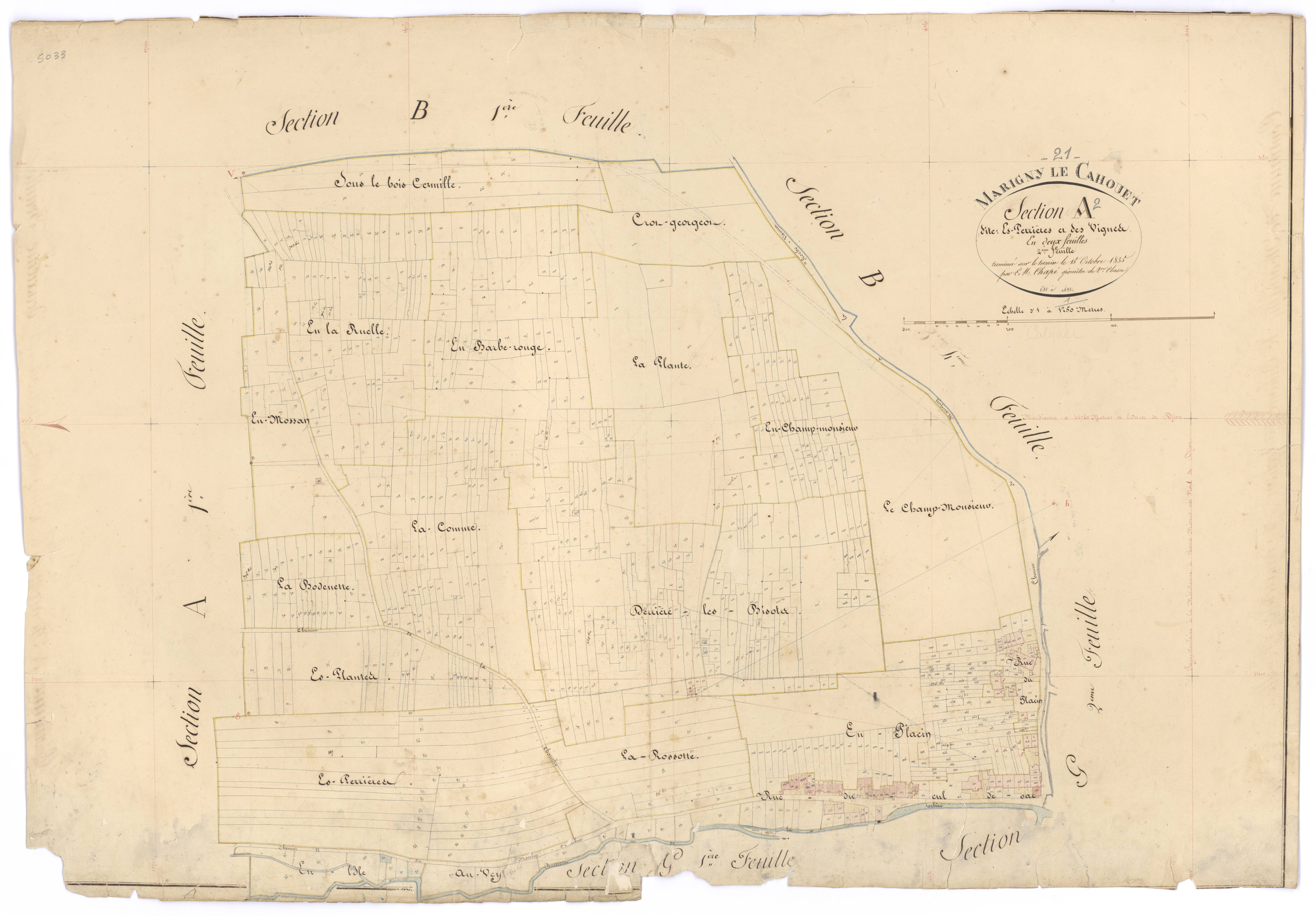 Marigny-le-Cahouët - Section A2 - 3 P PLAN 385/3