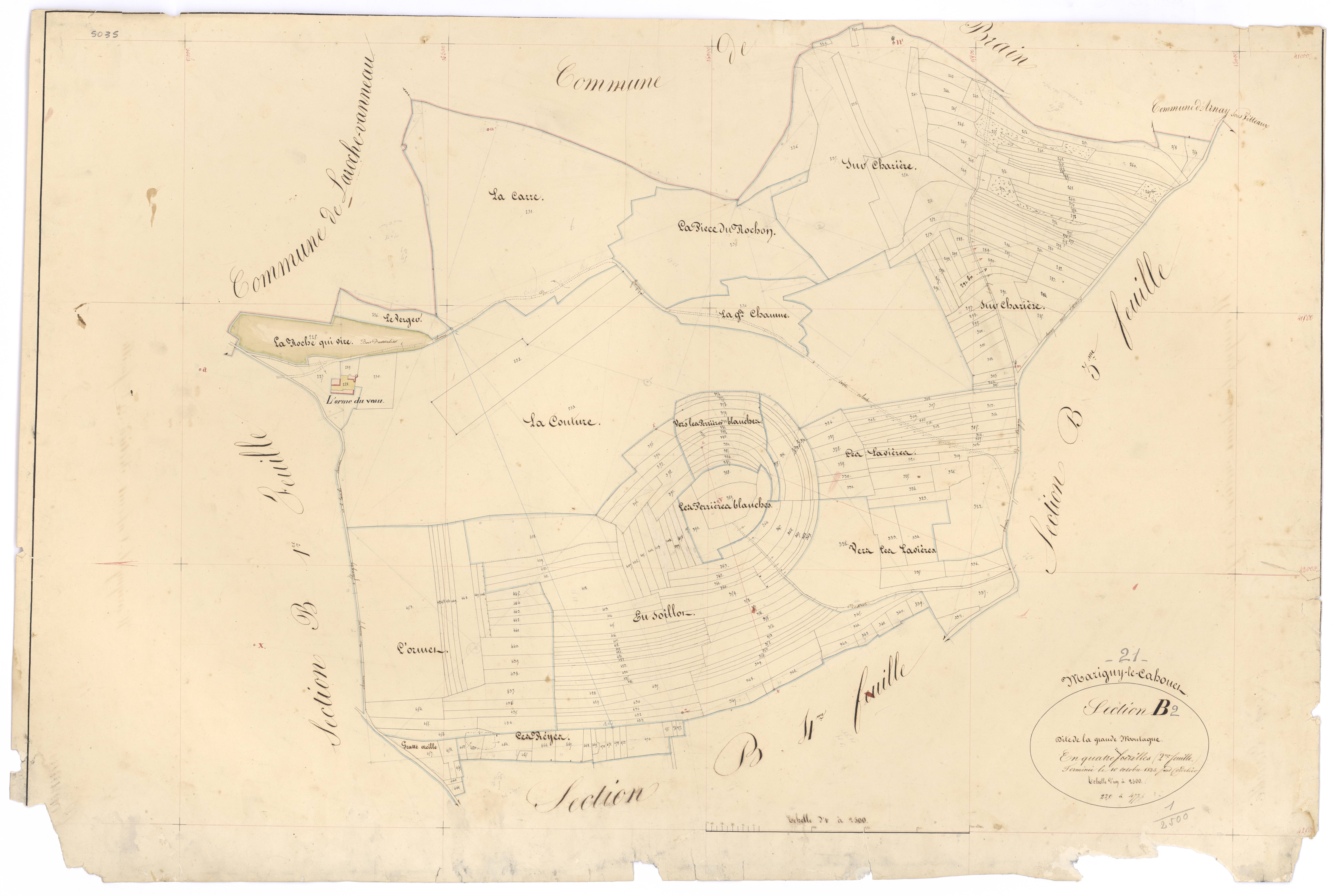 Marigny-le-Cahouët - Section B2 - 3 P PLAN 385/5
