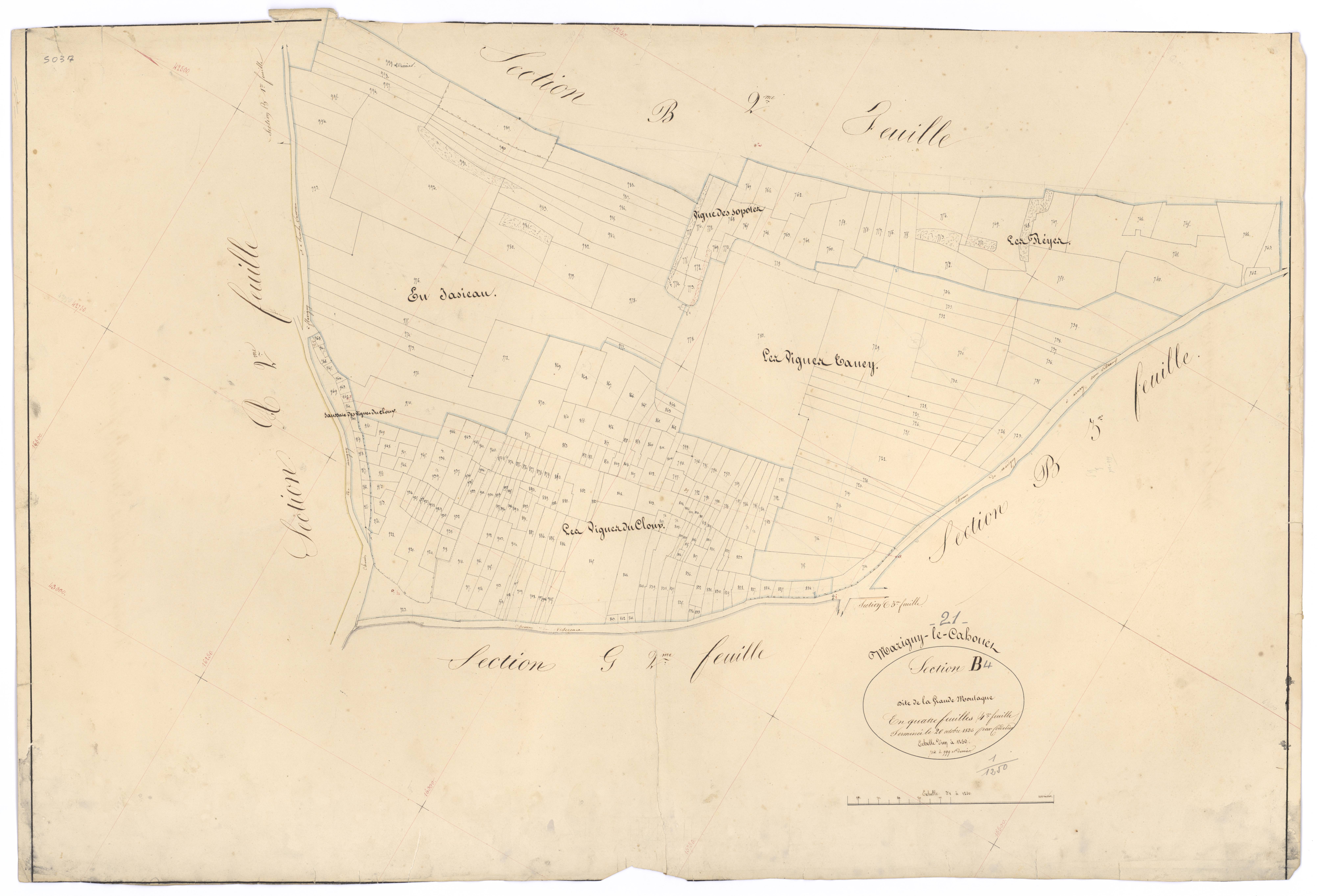 Marigny-le-Cahouët - Section B4 - 3 P PLAN 385/7