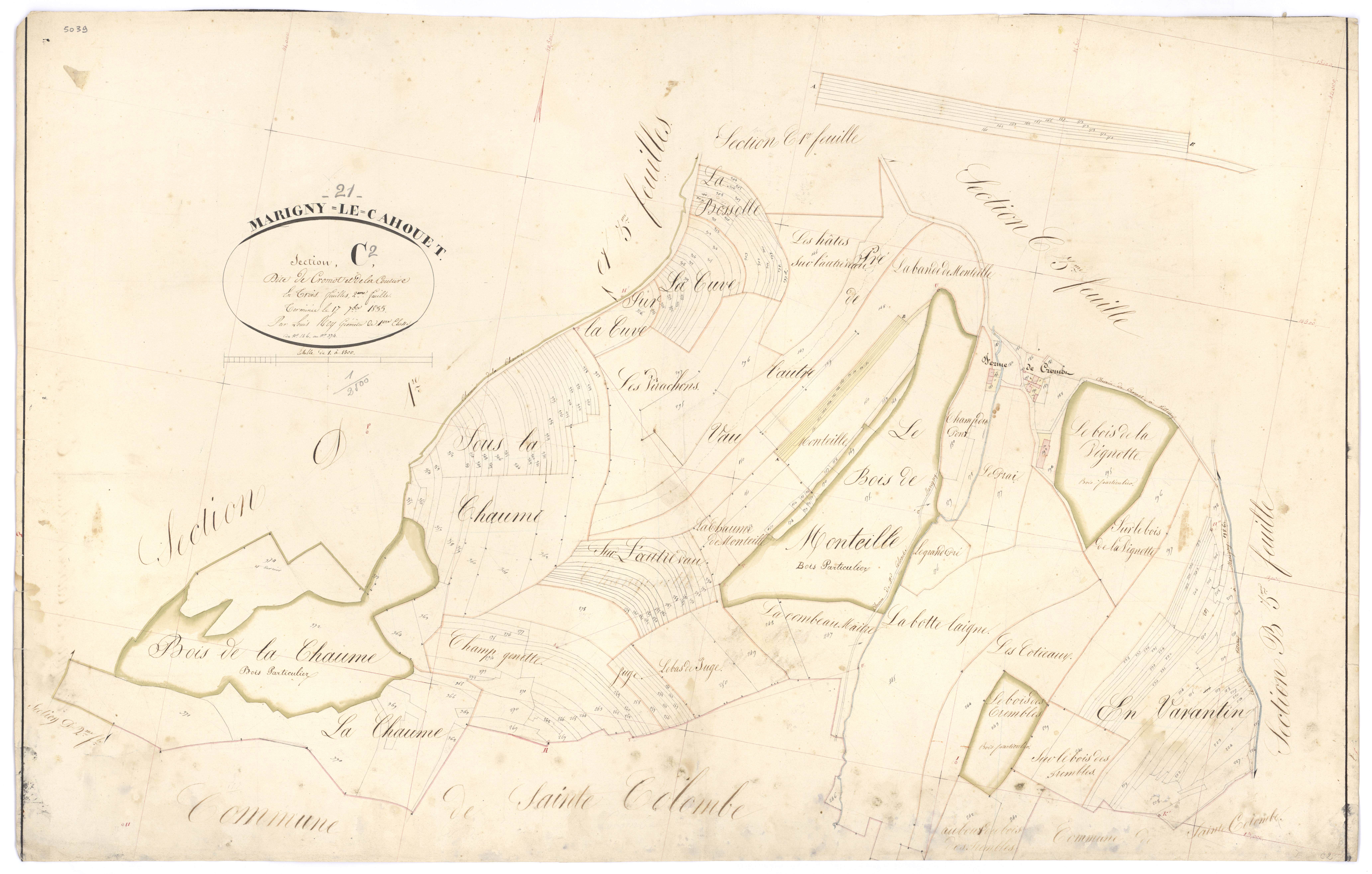 Marigny-le-Cahouët - Section C2 - 3 P PLAN 385/9