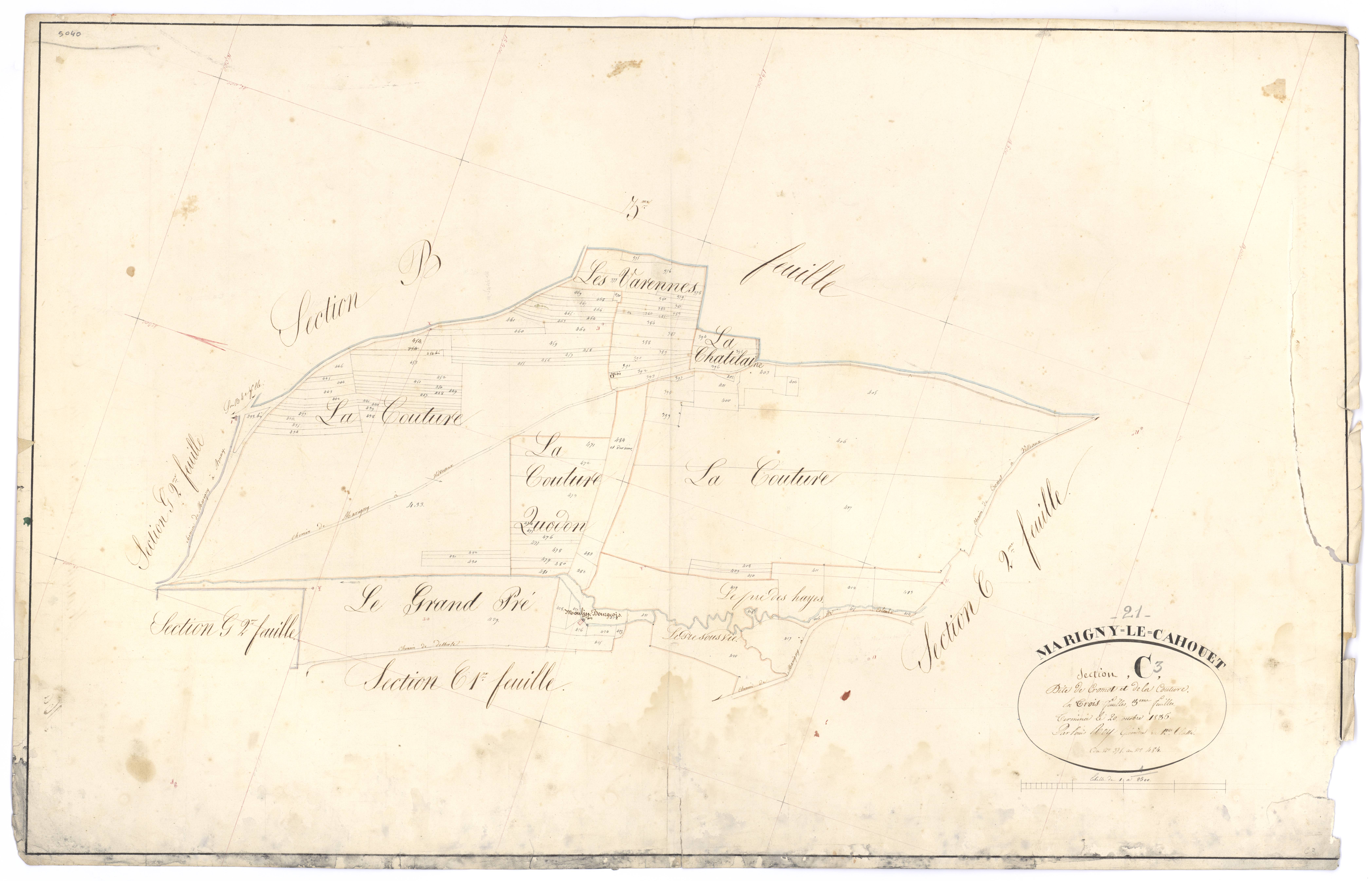 Marigny-le-Cahouët - Section C3 - 3 P PLAN 385/10