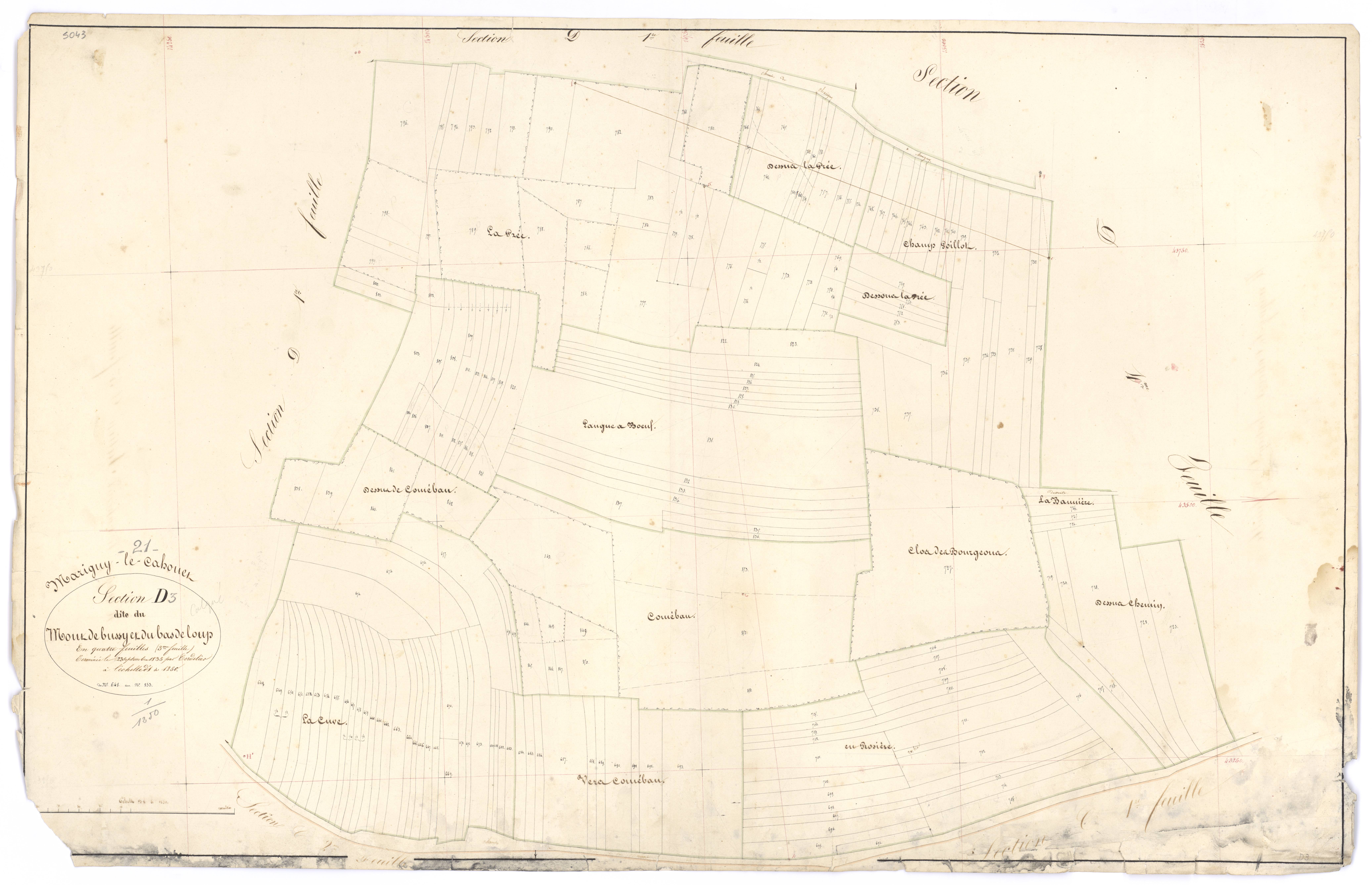Marigny-le-Cahouët - Section D3 - 3 P PLAN 385/13