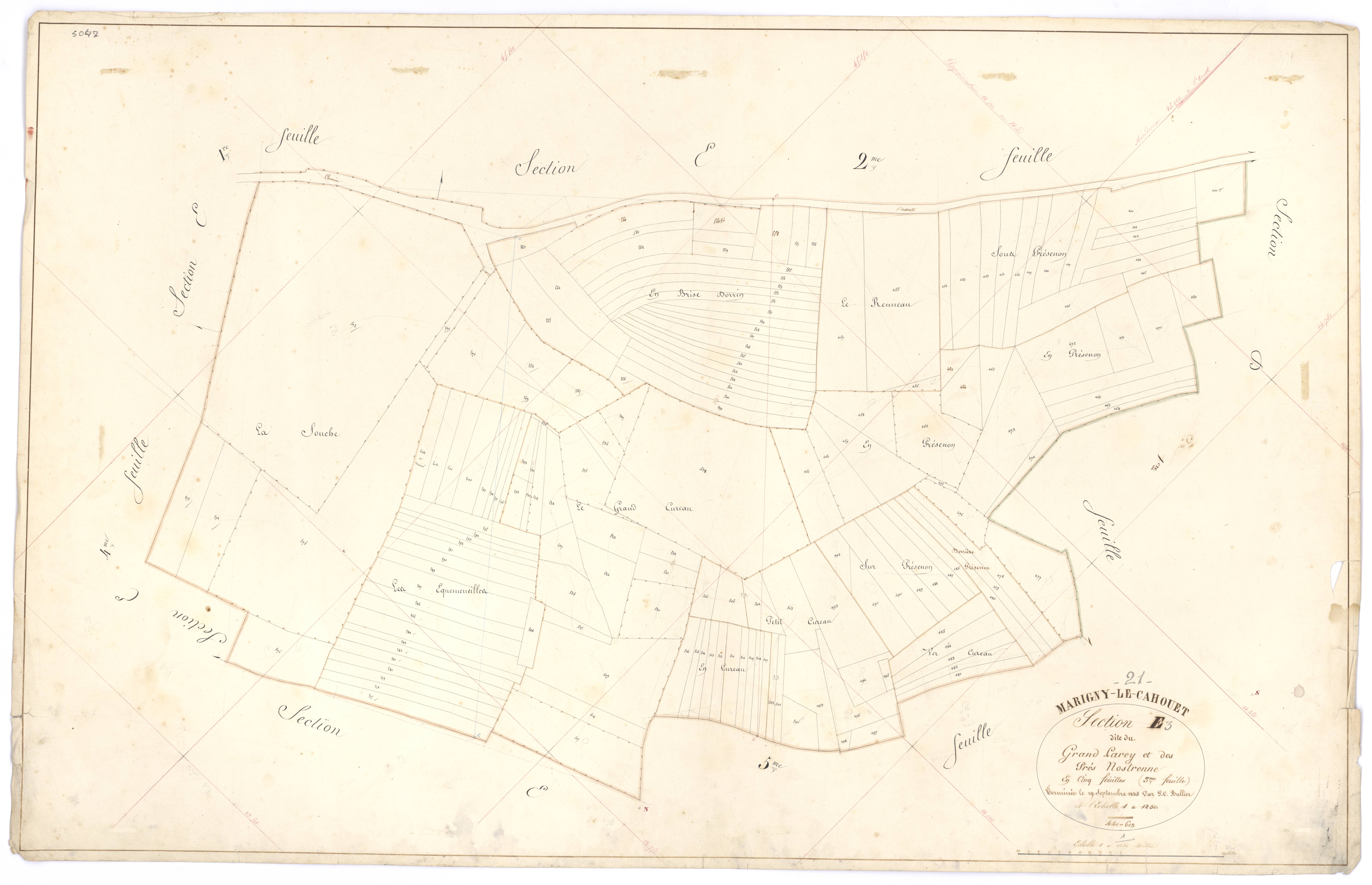Marigny-le-Cahouët - Section E3 - 3 P PLAN 385/17