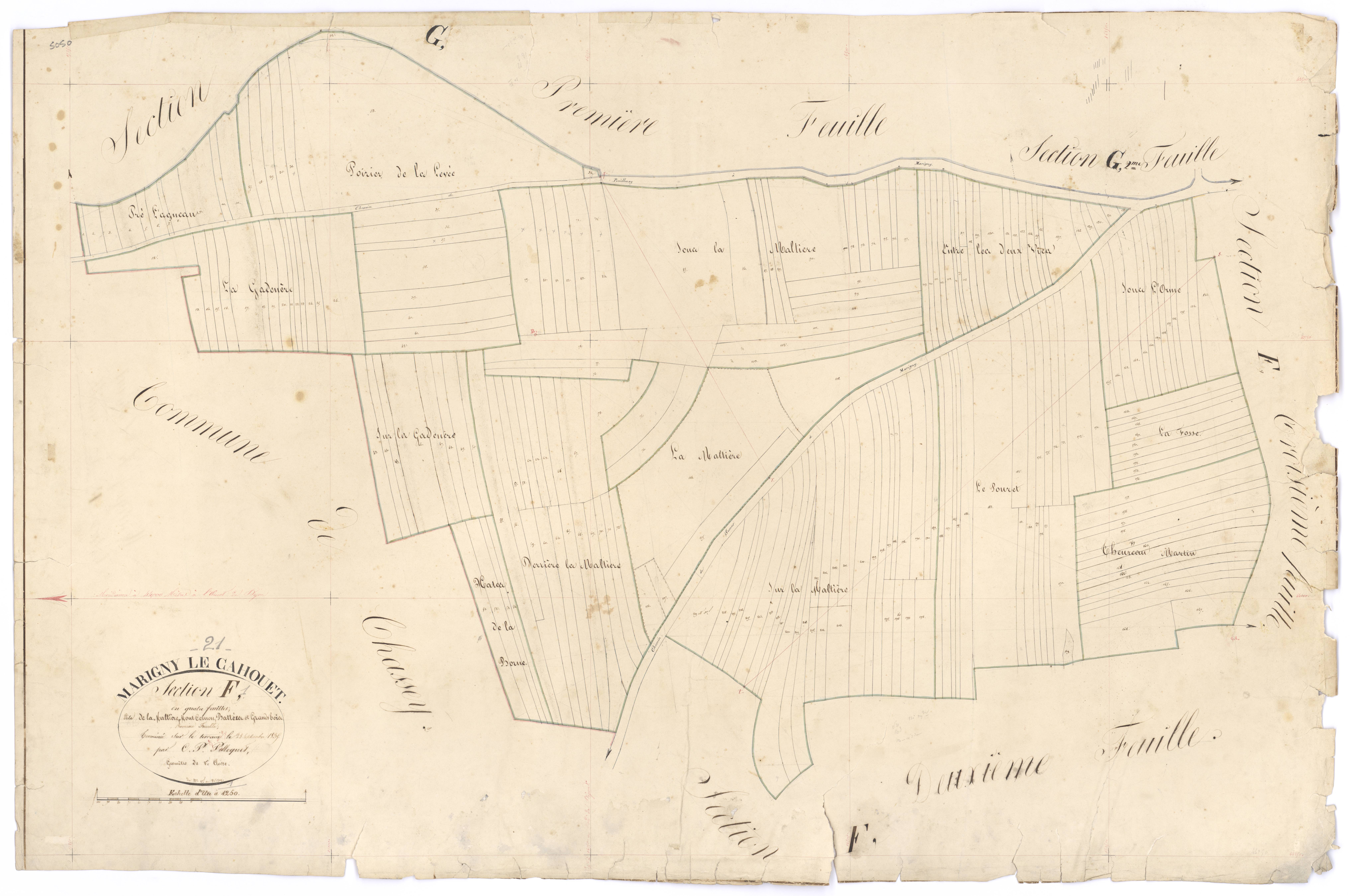 Marigny-le-Cahouët - Section F1 - 3 P PLAN 385/20