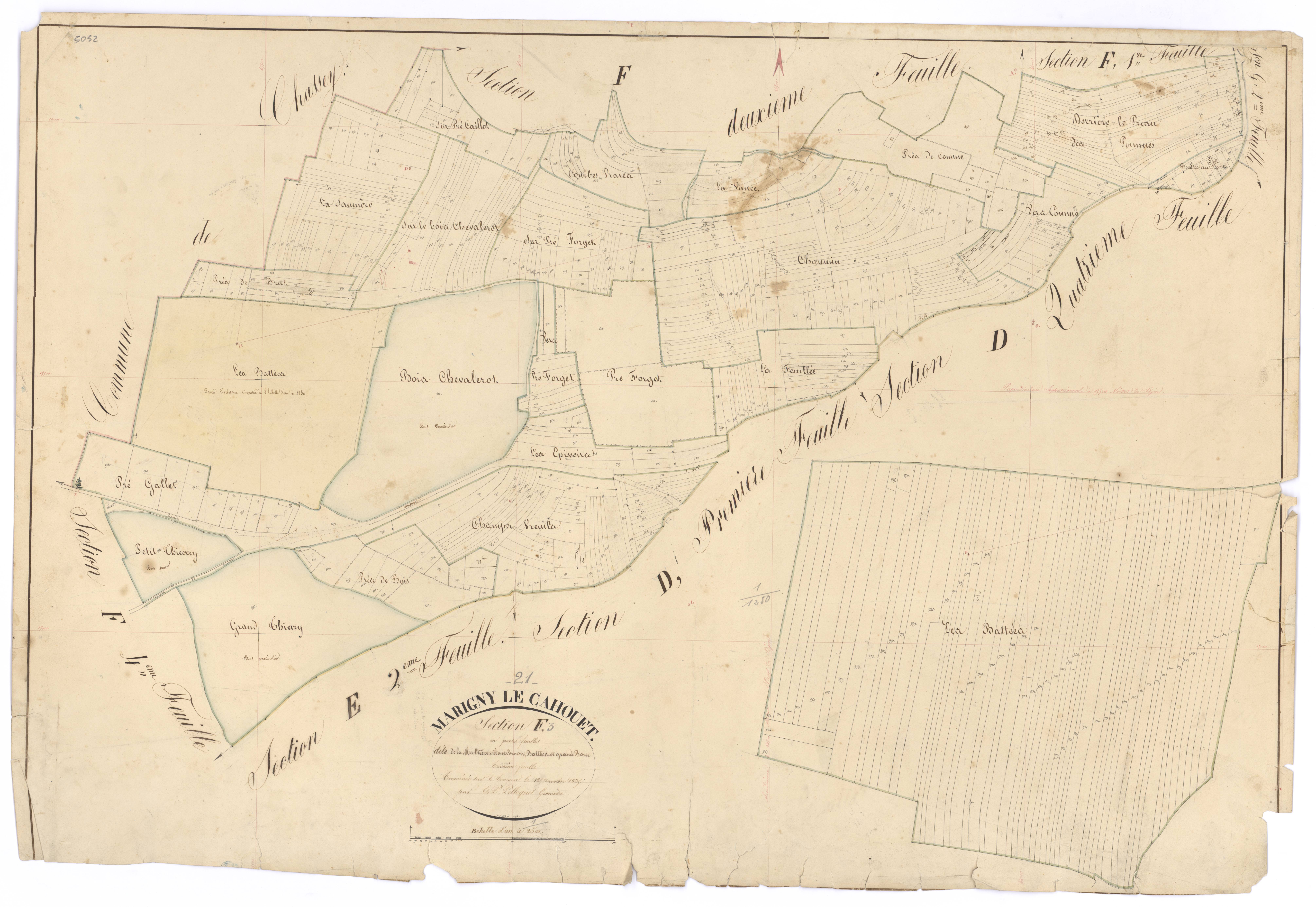 Marigny-le-Cahouët - Section F3 - 3 P PLAN 385/22